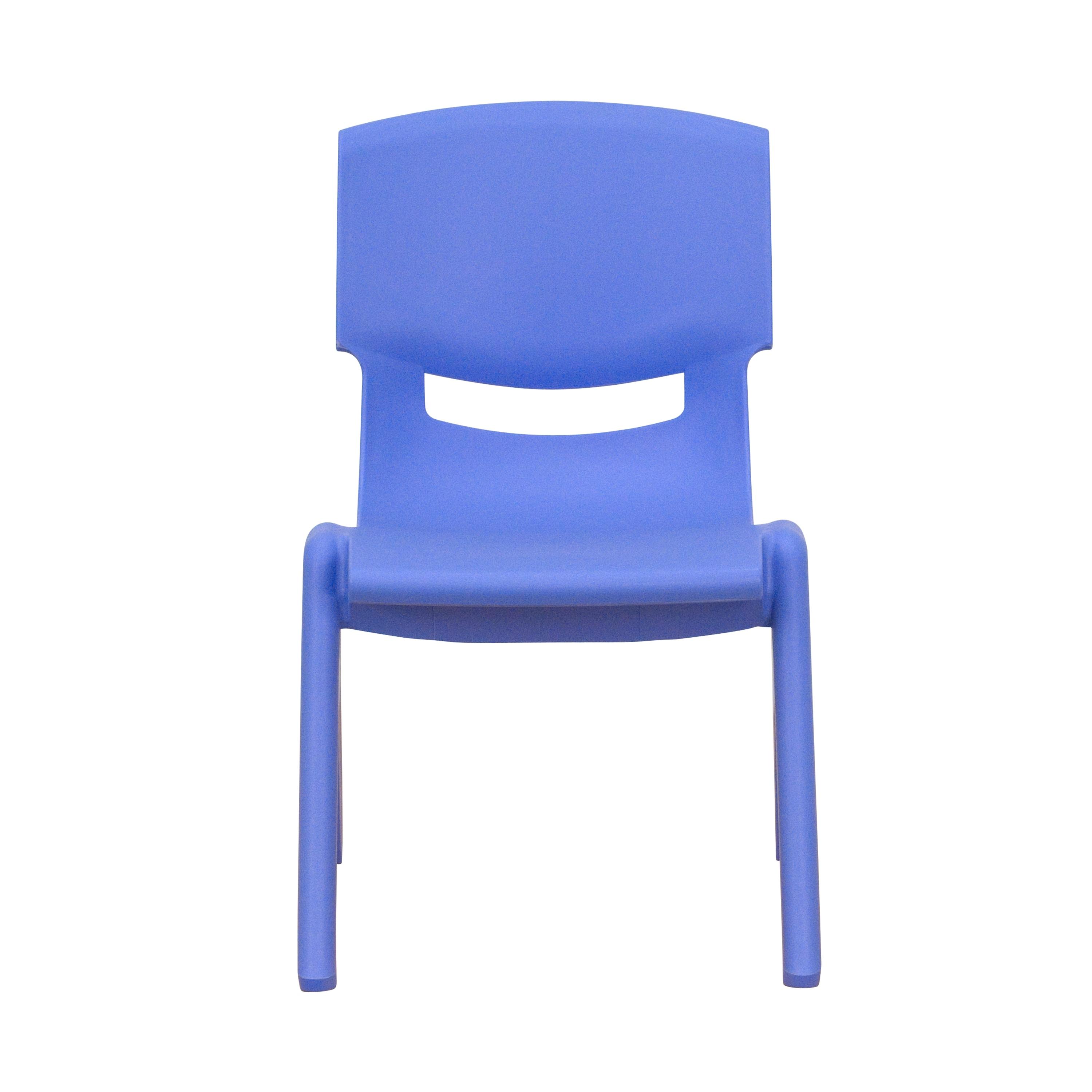 Flash Furniture 2 Pack Blue Plastic Stackable School Chair with 10.5'' Seat Height