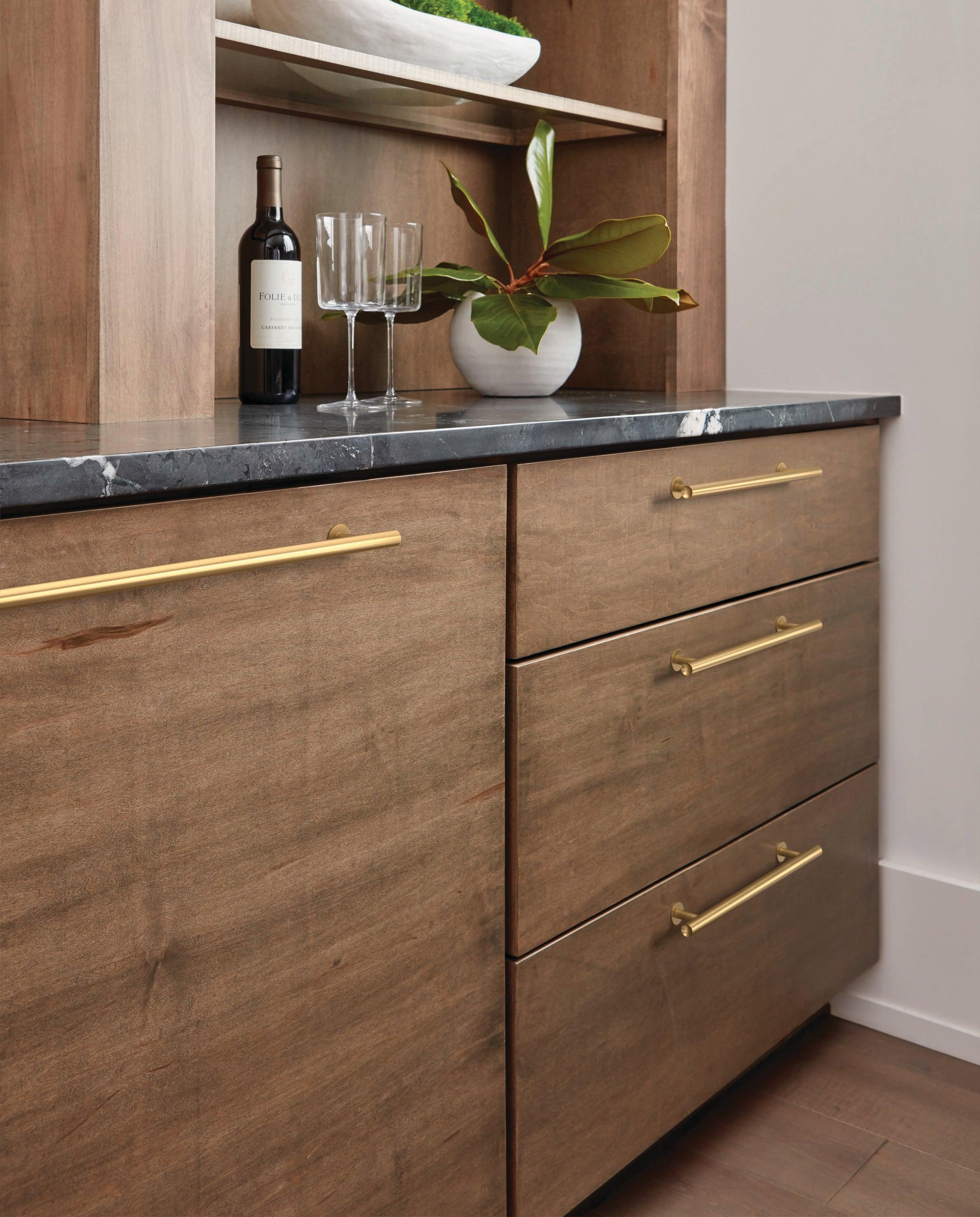 Amerock Radius 7-9/16 inch (192mm) Center-to-Center Champagne Bronze Cabinet Pull
