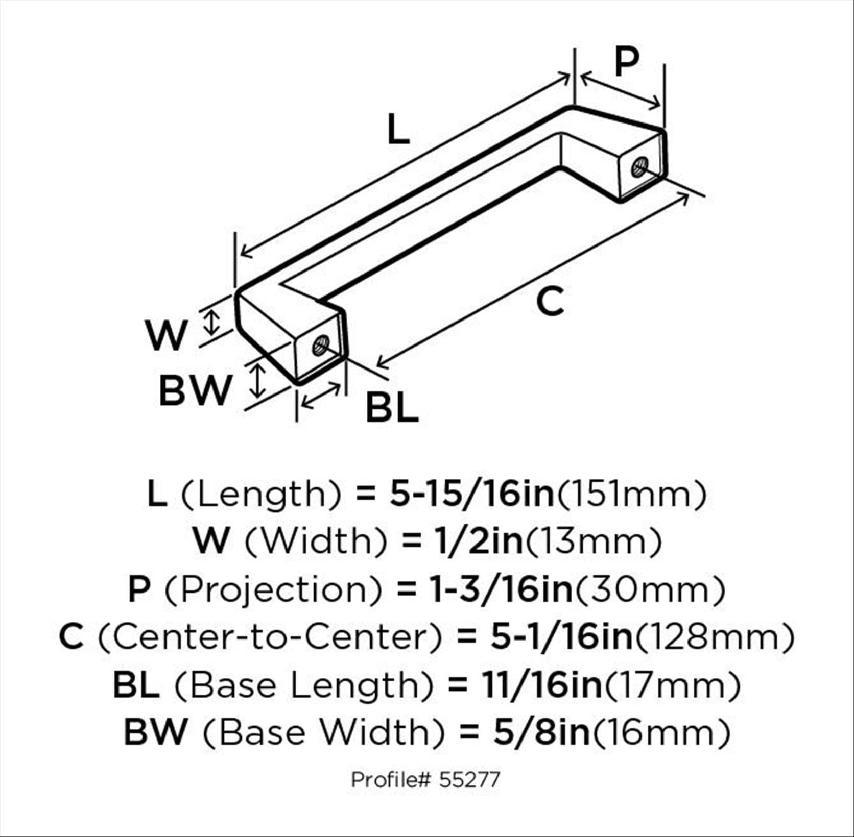 Blackrock 5 1/16" Center to Center Bar Pull