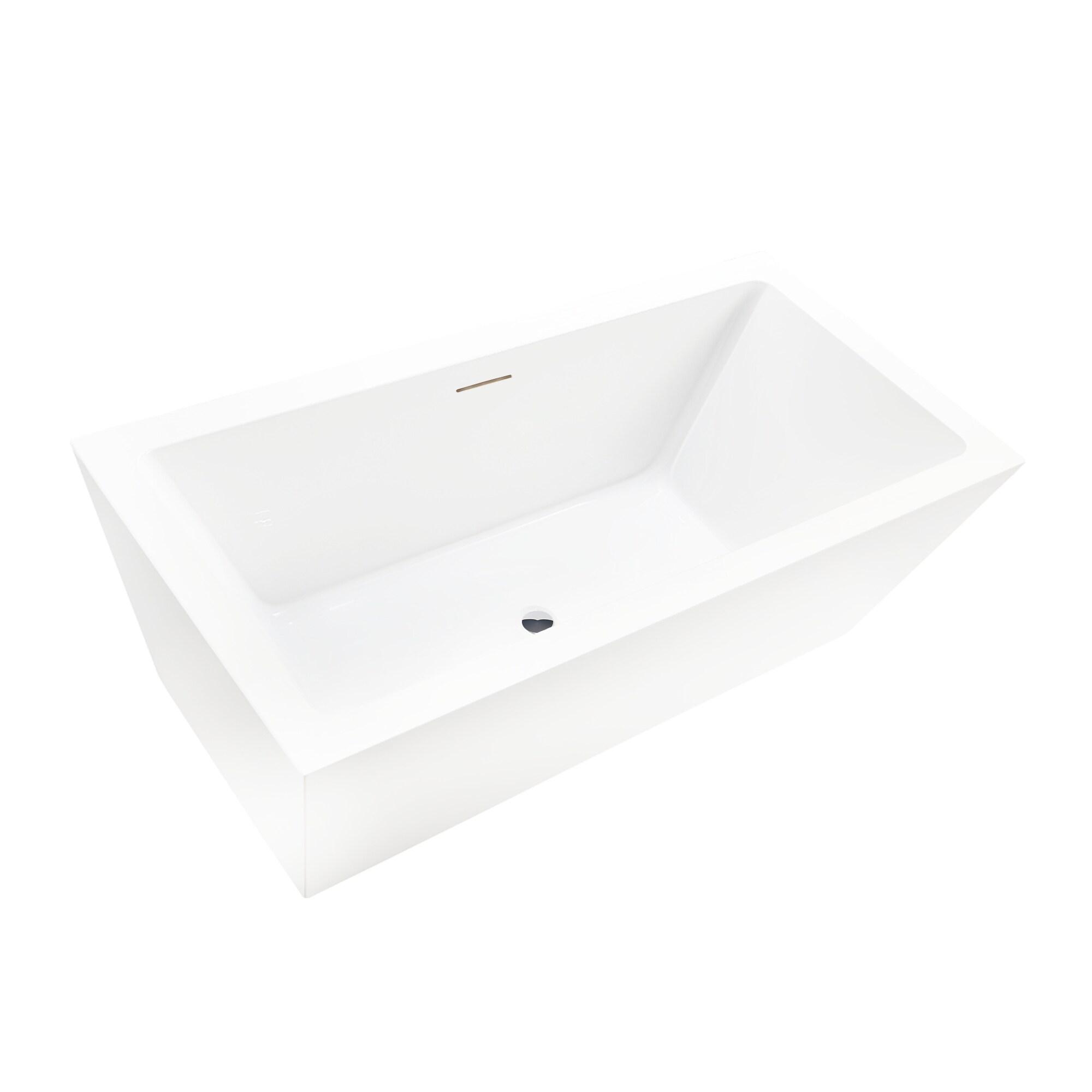 Elena 59" x 30" Freestanding Soaking Acrylic Bathtub