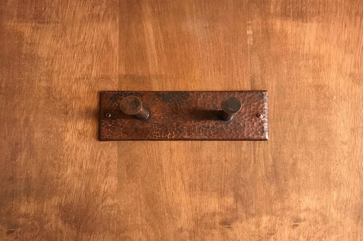 Hammered Copper Double Robe/Towel Hook