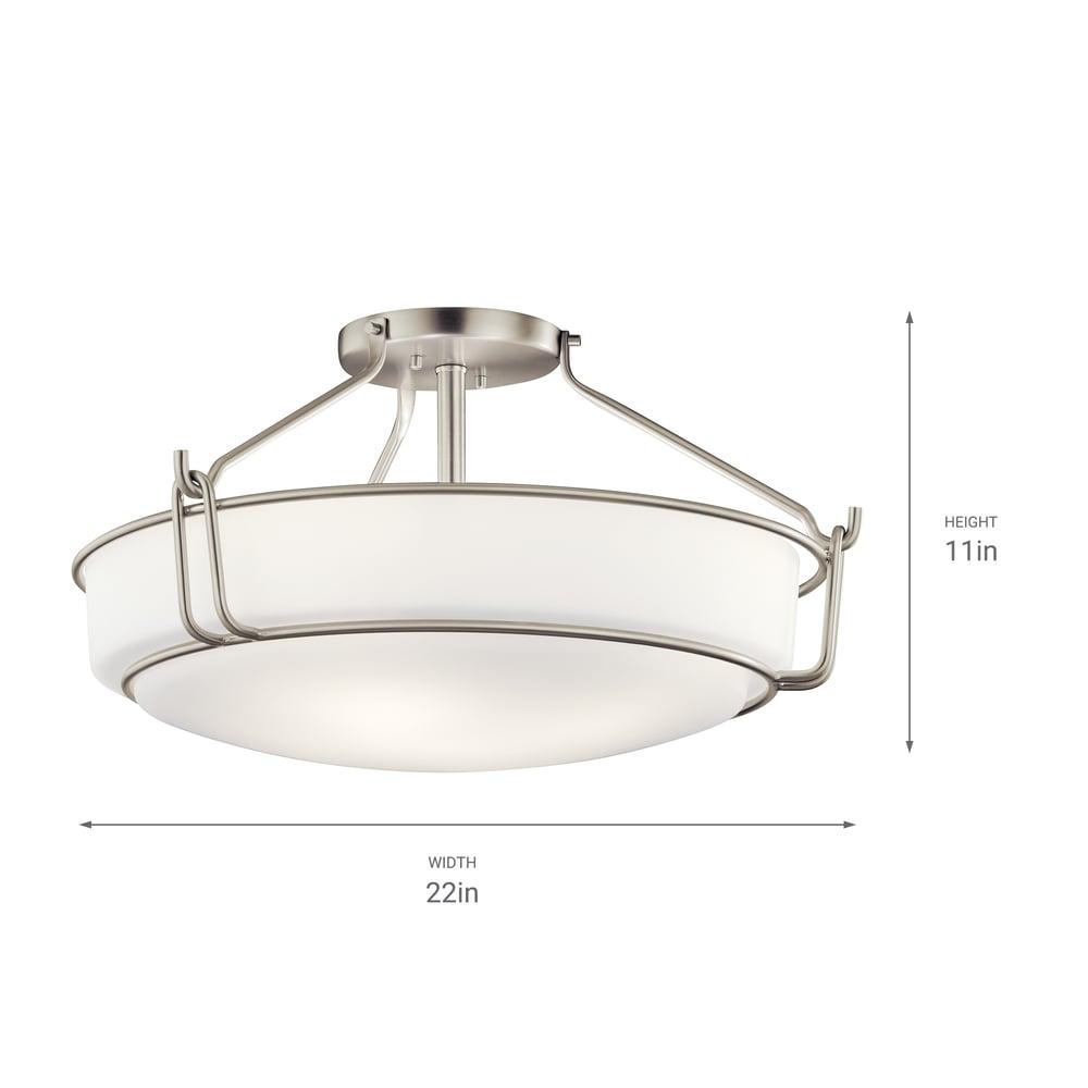 Kichler Lighting Alkire 4 - Light Semi-Flush Mount in  Brushed Nickel