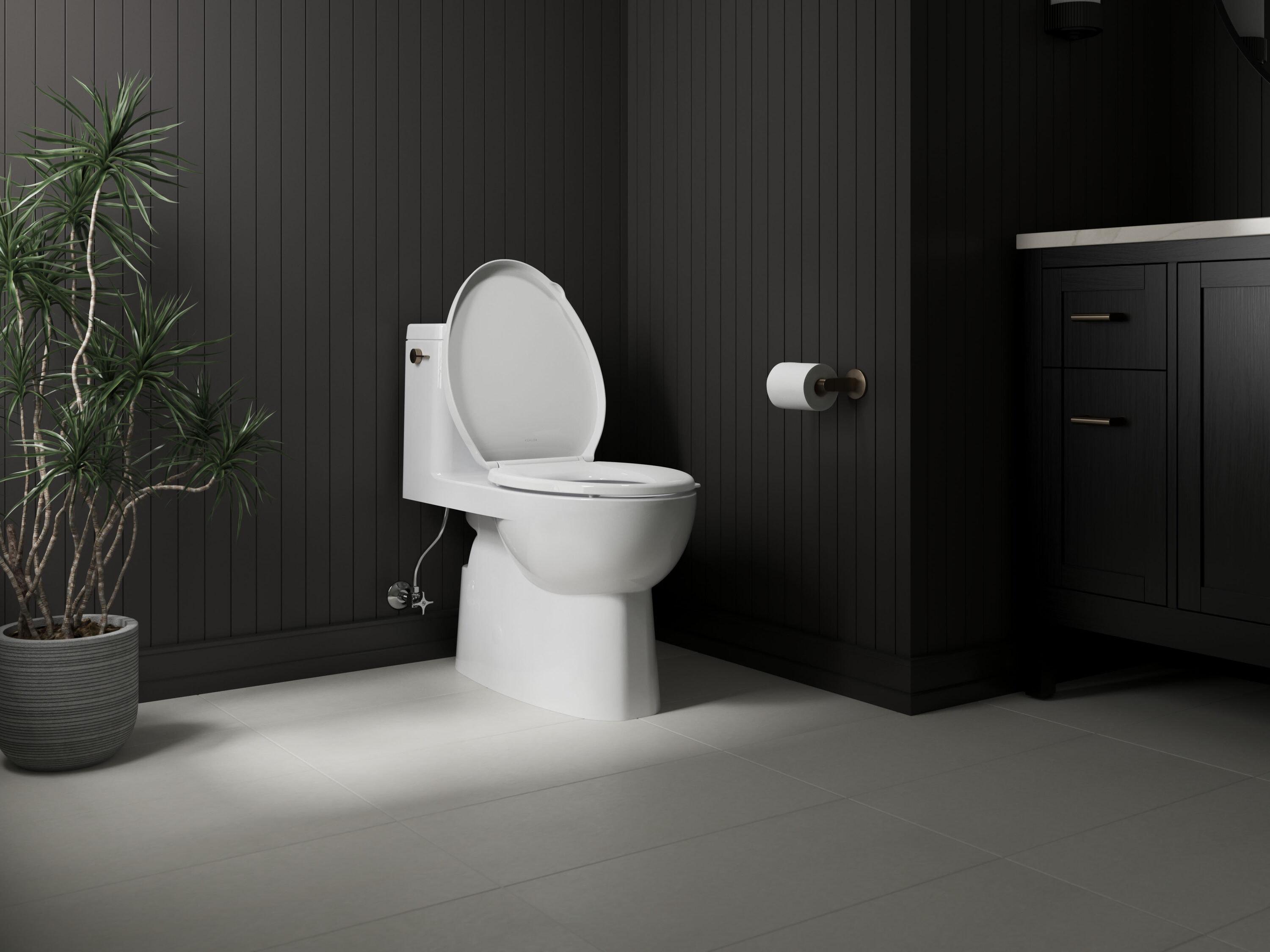 Kohler Cachet Round-Front Toilet Seat with Quiet-Close Lid and Seat and Grip-Tight Bumpers K-4639-RL-0