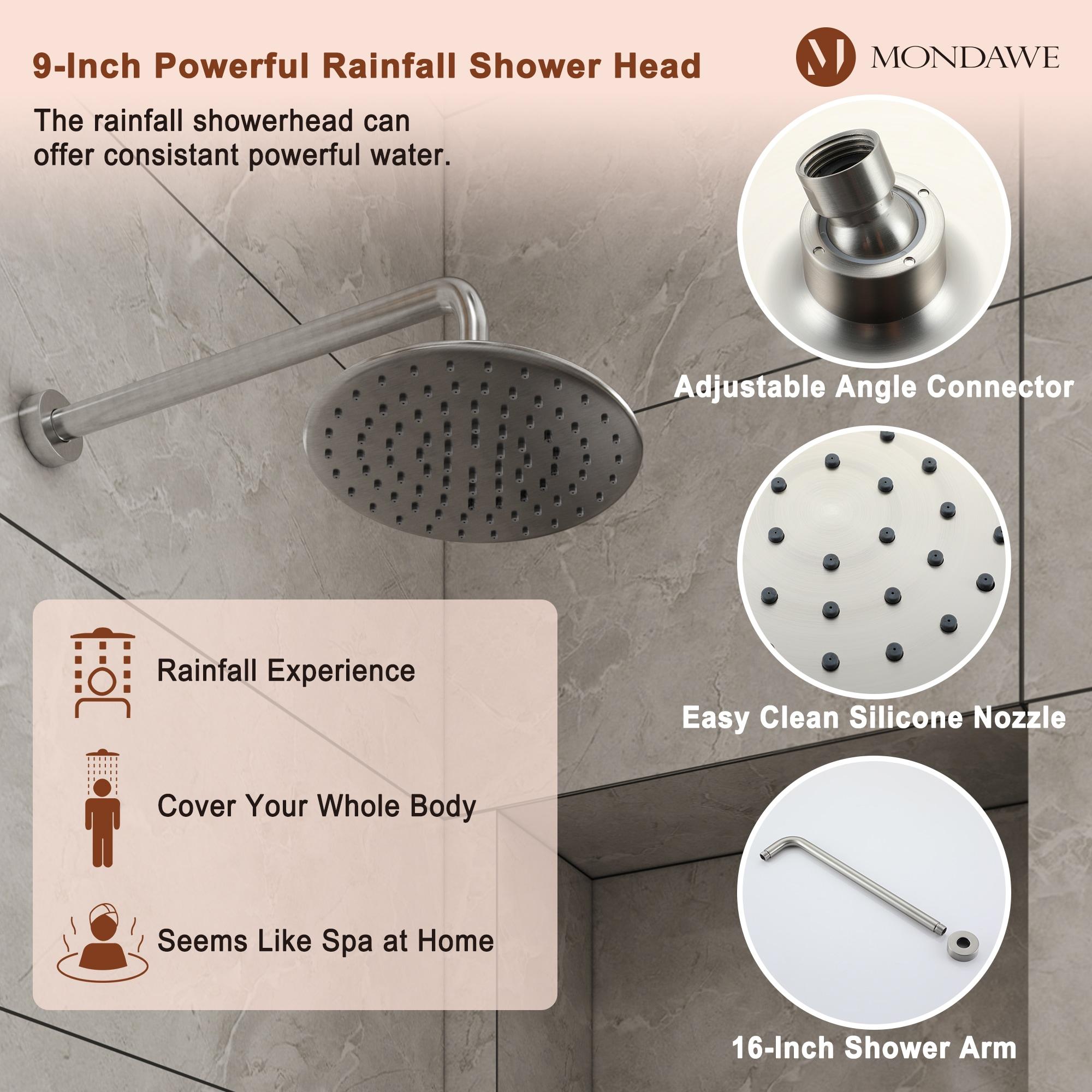 Calliope Wall Mounted 2-Function Retro Pressure-Balanced Shower System with 3 Setting Handheld