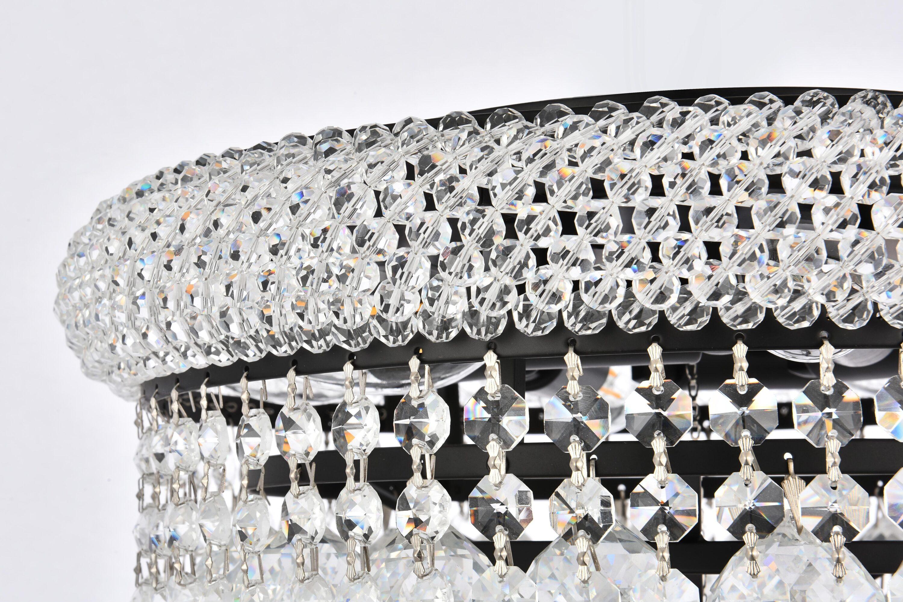 Elegant Lighting Primo 14 inch black flush mount