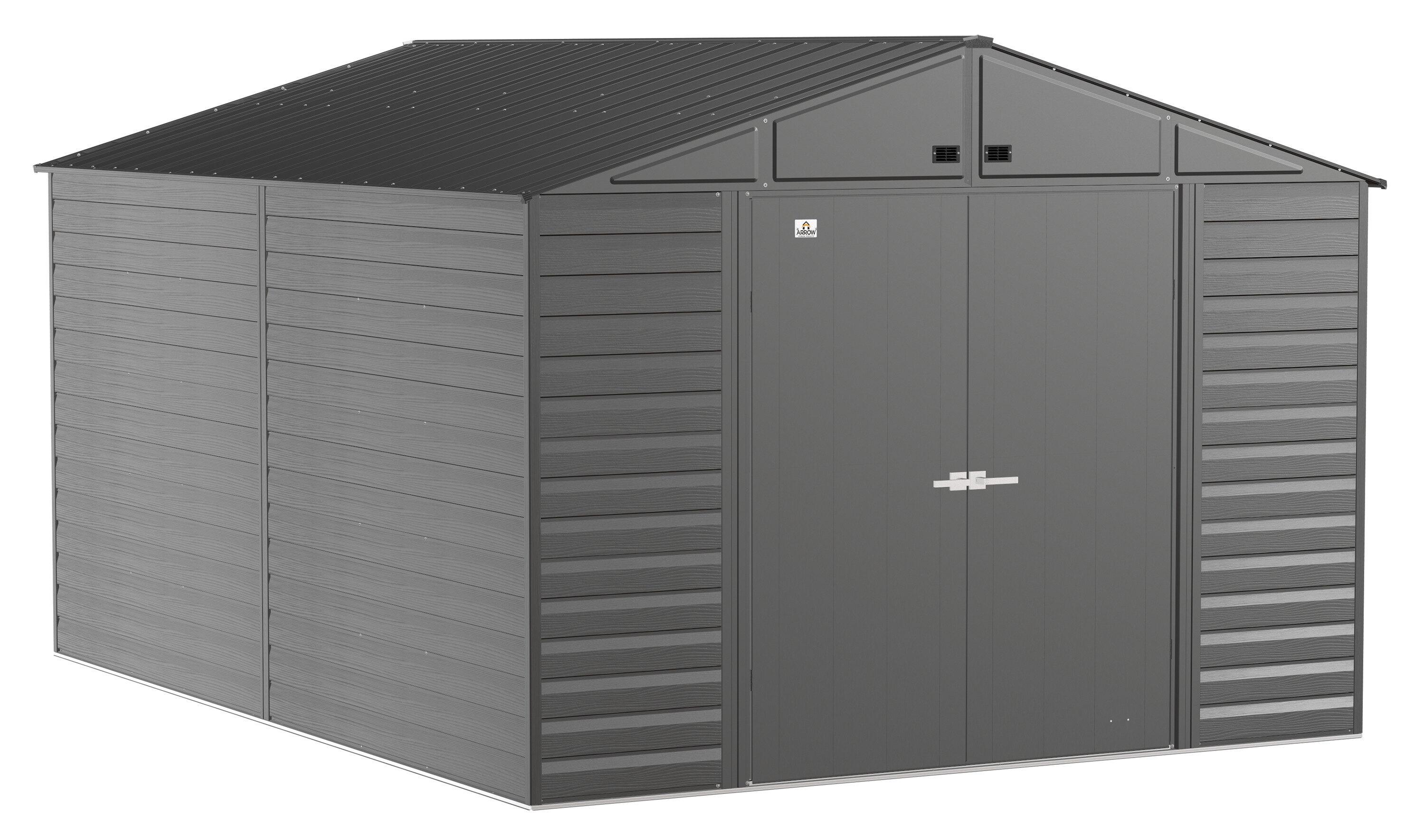 10 ft. W x 14 ft. D Steel Horizontal Storage Shed