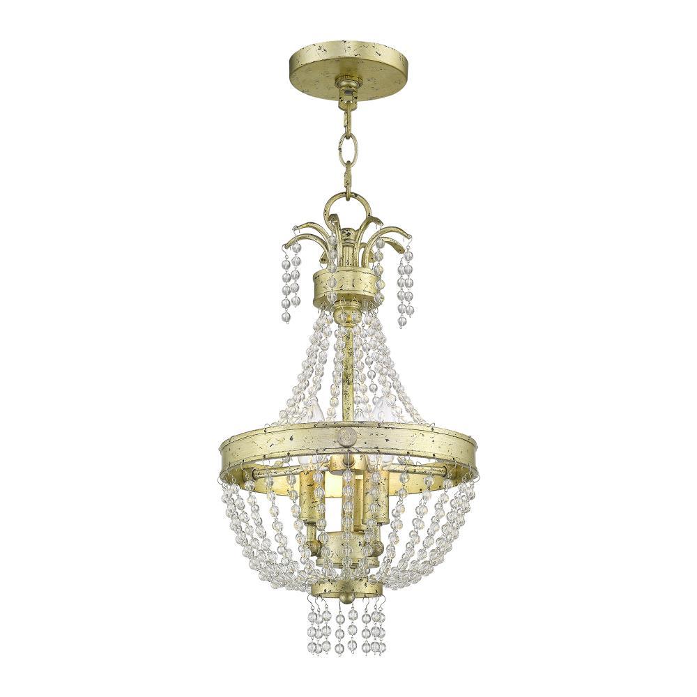 Livex Lighting Valentina 3 - Light Chandelier in  Winter Gold