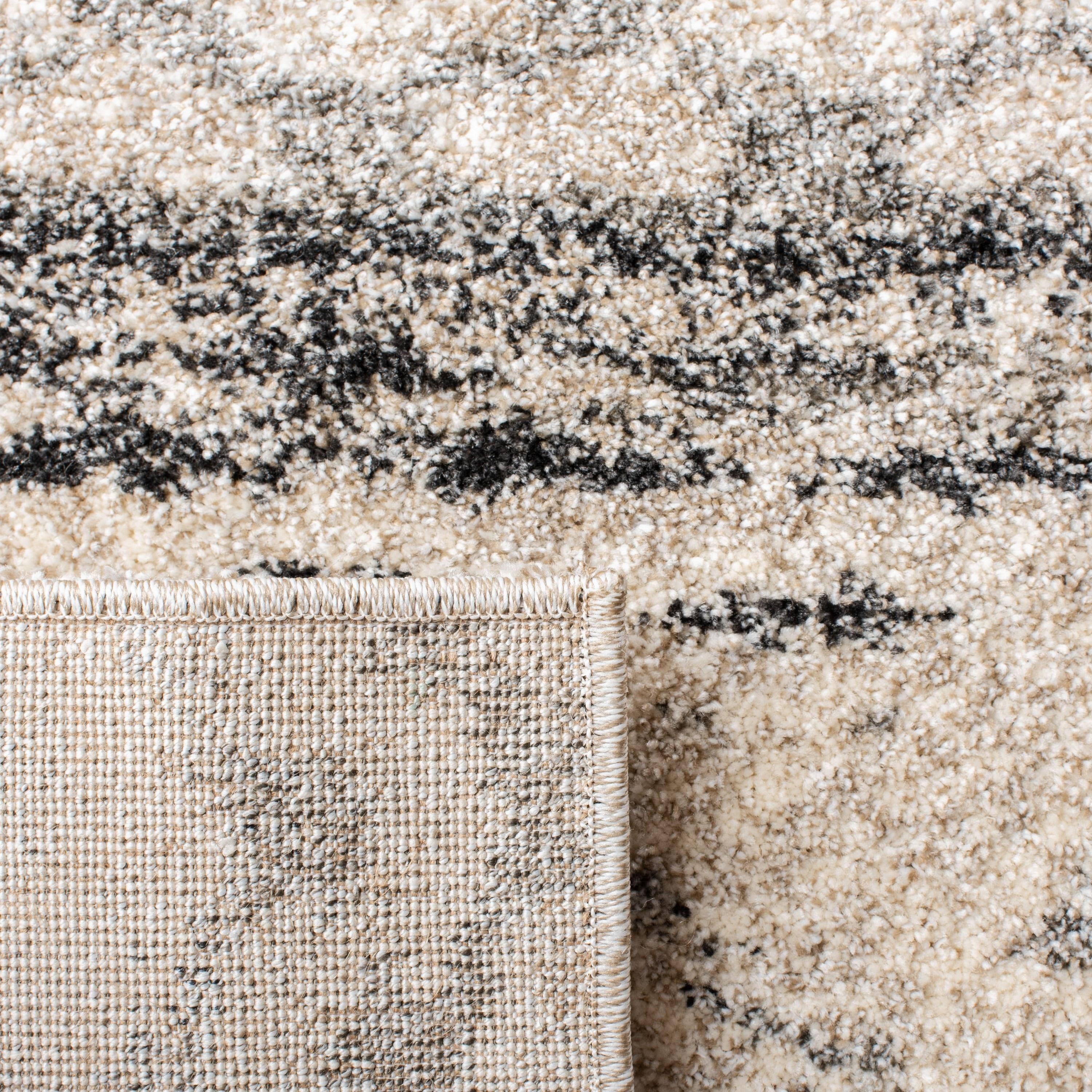 Retro RET2136 Power Loomed Indoor Area Rug - Cream/Grey - 6'x6' - Safavieh.
