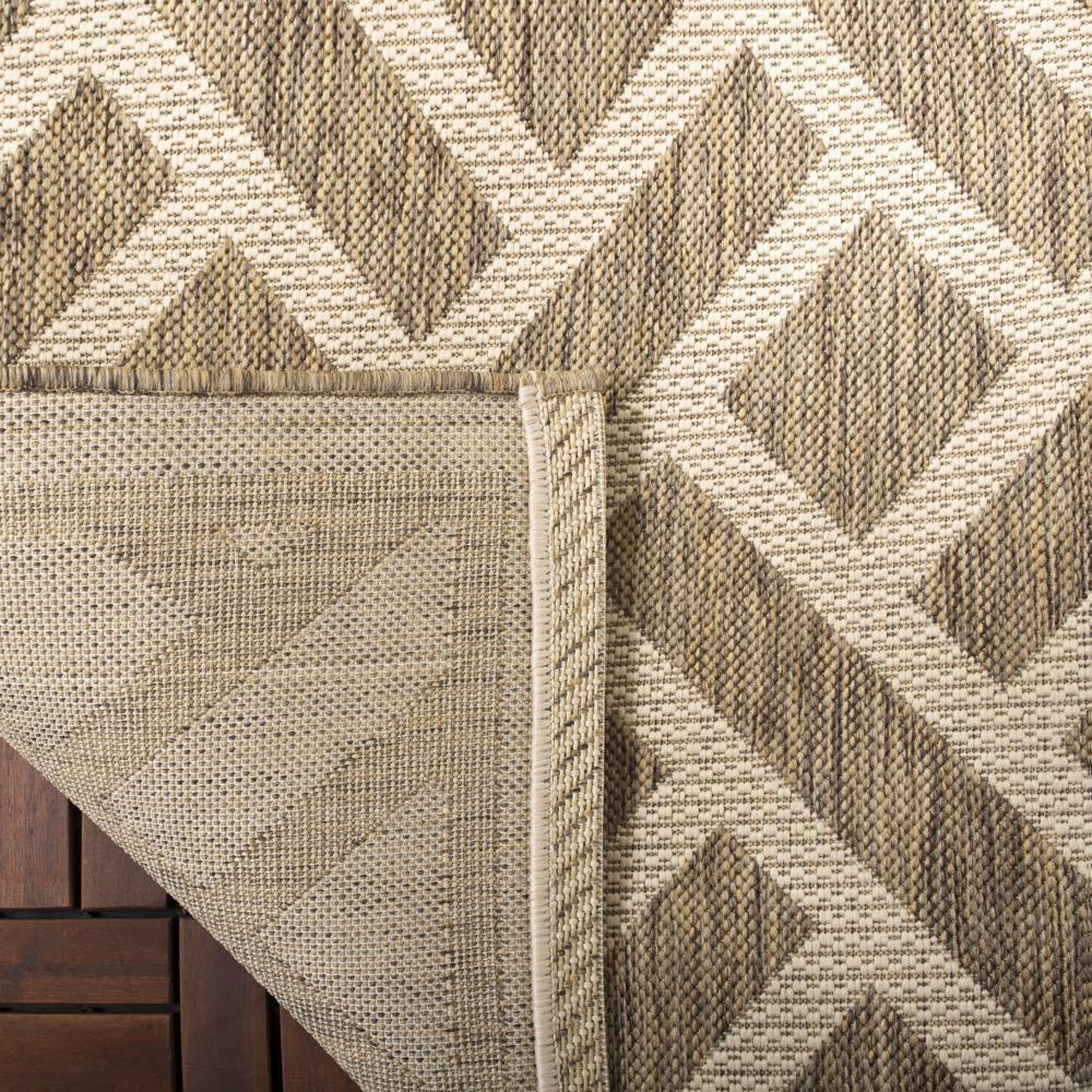Courtyard CY6306 Power Loomed Indoor/Outdoor Area Rug - Brown/Light Beige - 5'3"x7'7" - Safavieh.