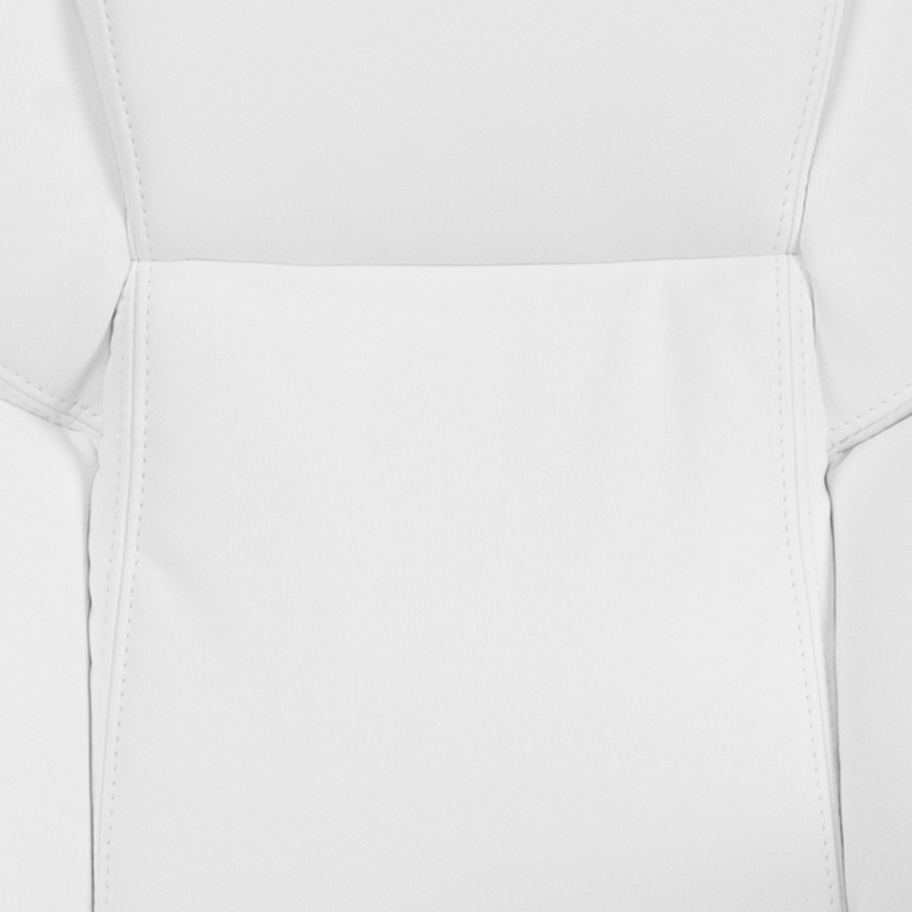 Flash Furniture Mid-Back White LeatherSoft Executive Swivel Office Chair with Padded Arms