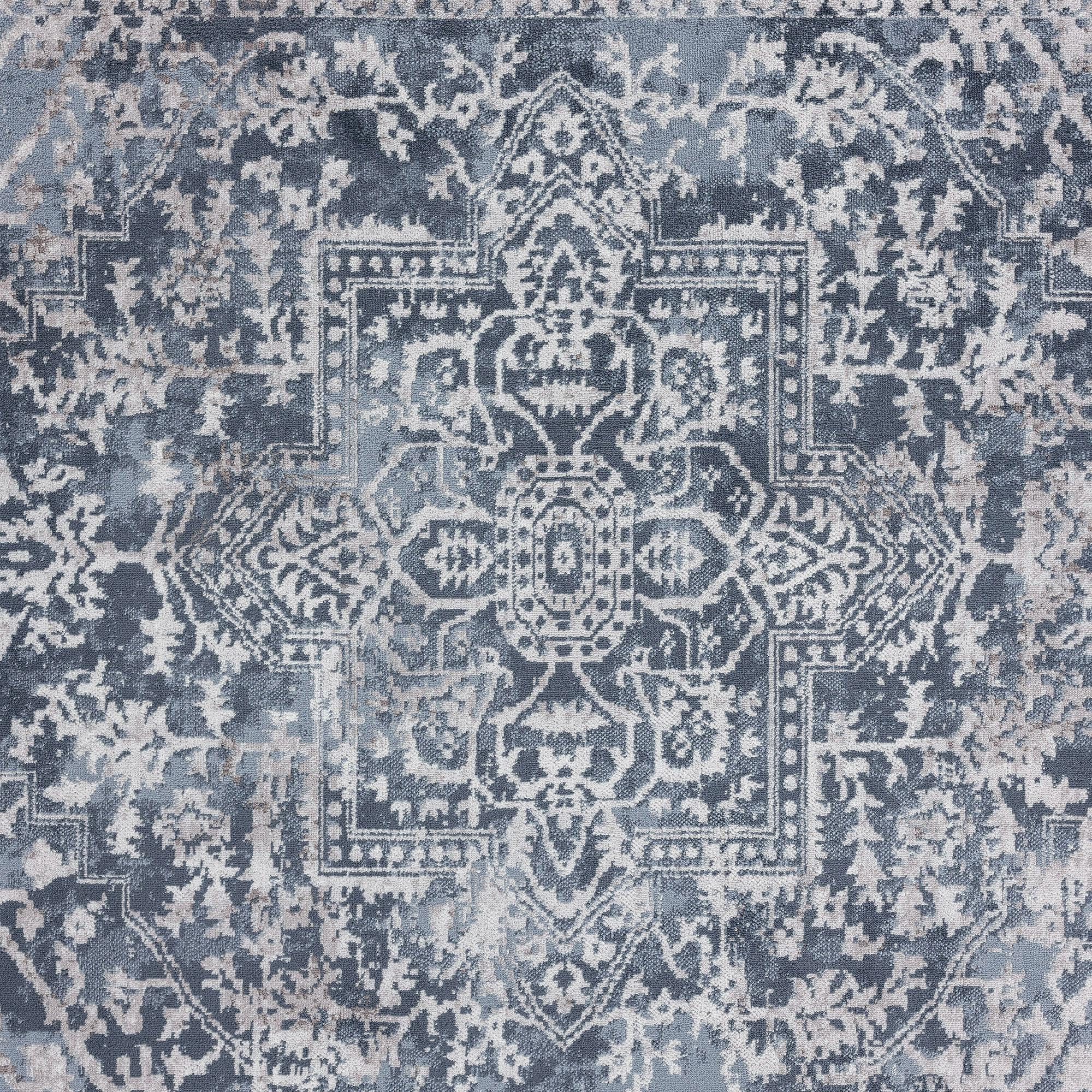 Tayse Nexus Area Rug NEX1701 Traditional Blue Faded Vintage 5' 3" x 7' 3" Rectangle