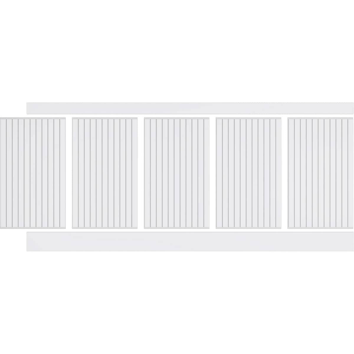 H 94.5'' W x 0.625'' D Plastic Wainscot Paneling Kit