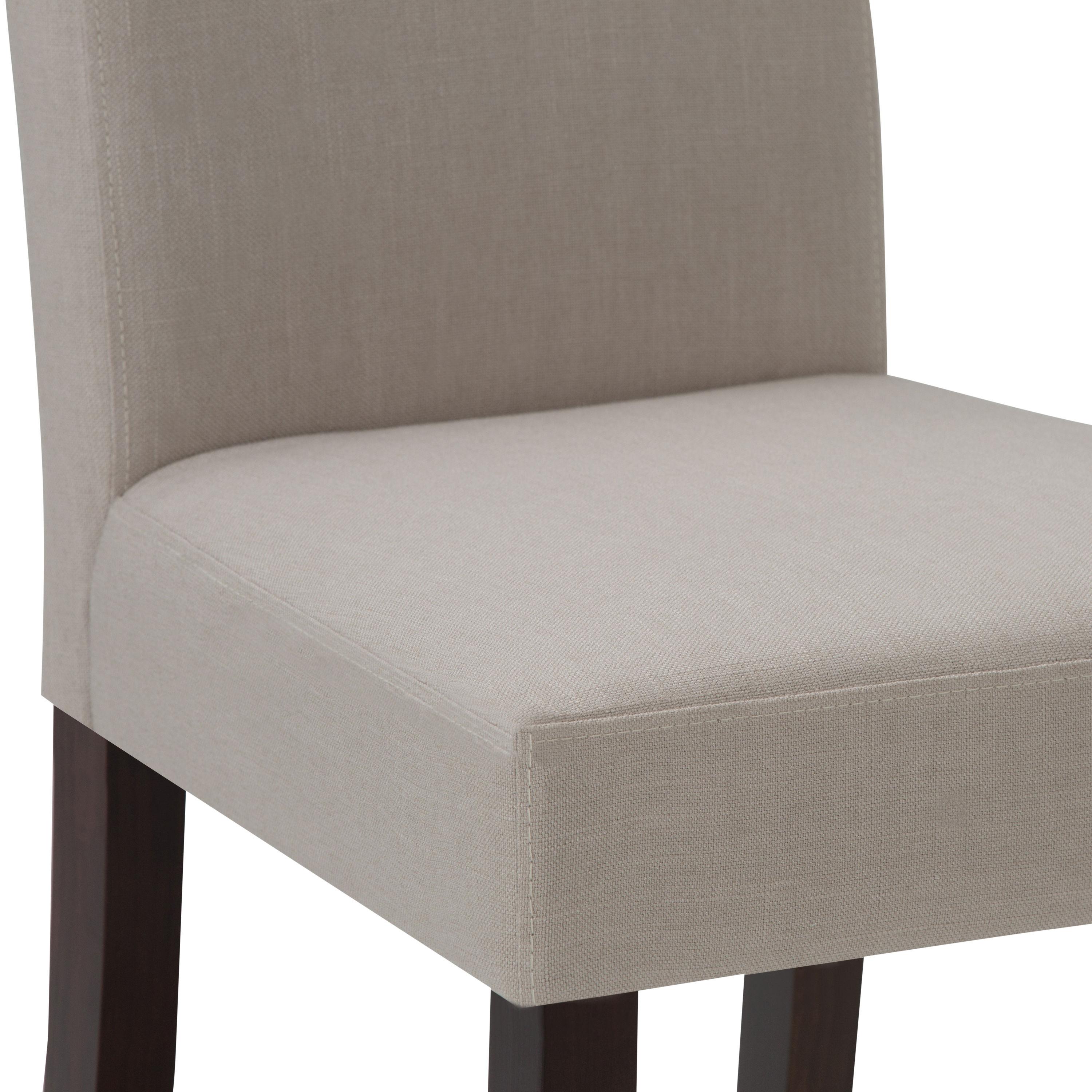 Simpli Home Acadian Linen Parsons Chair (Set of 2)