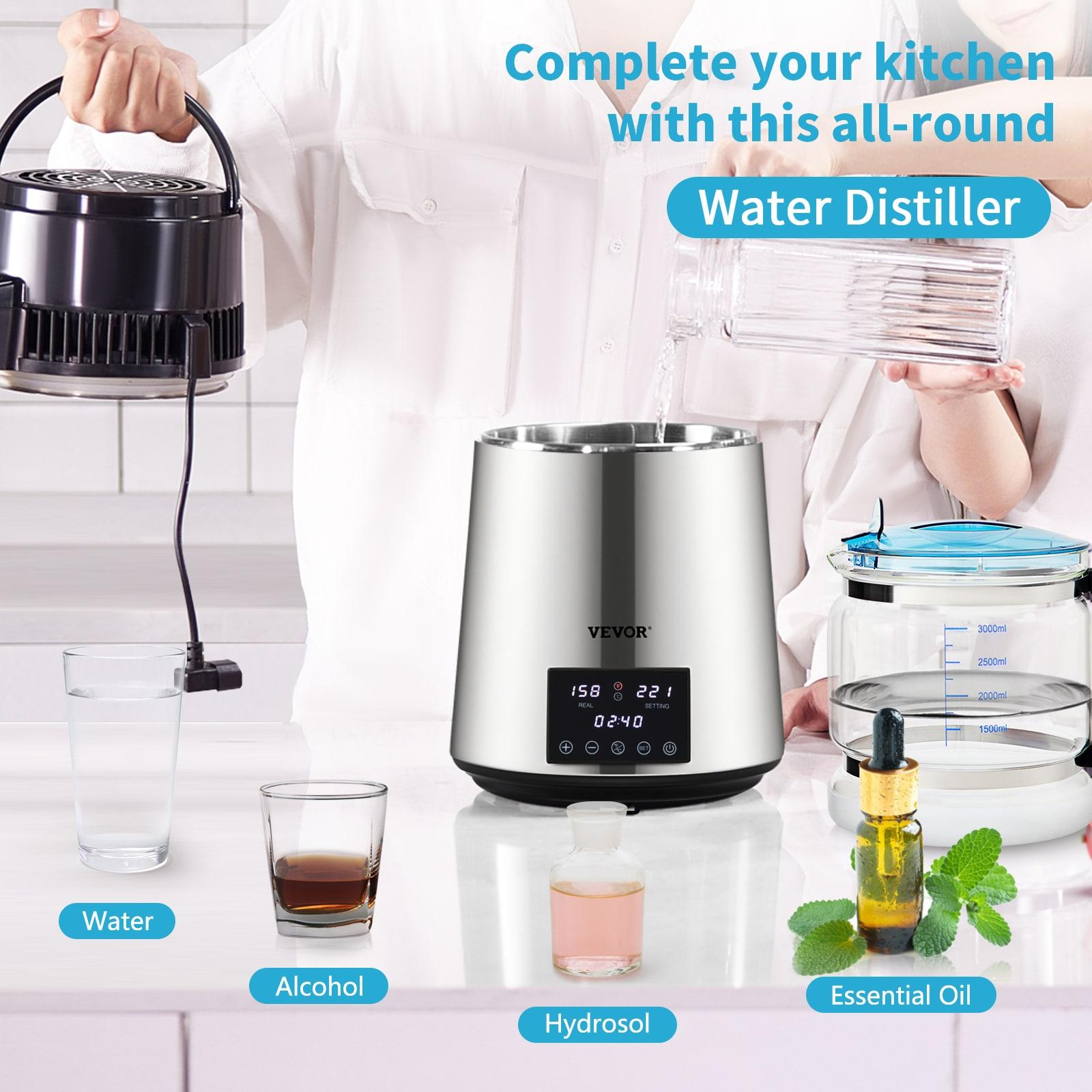 VEVOR VEVOR 1.1 Gallon Countertop Water Distiller, 0.4 Gal/H, 1750W Stainless Steel Distiller