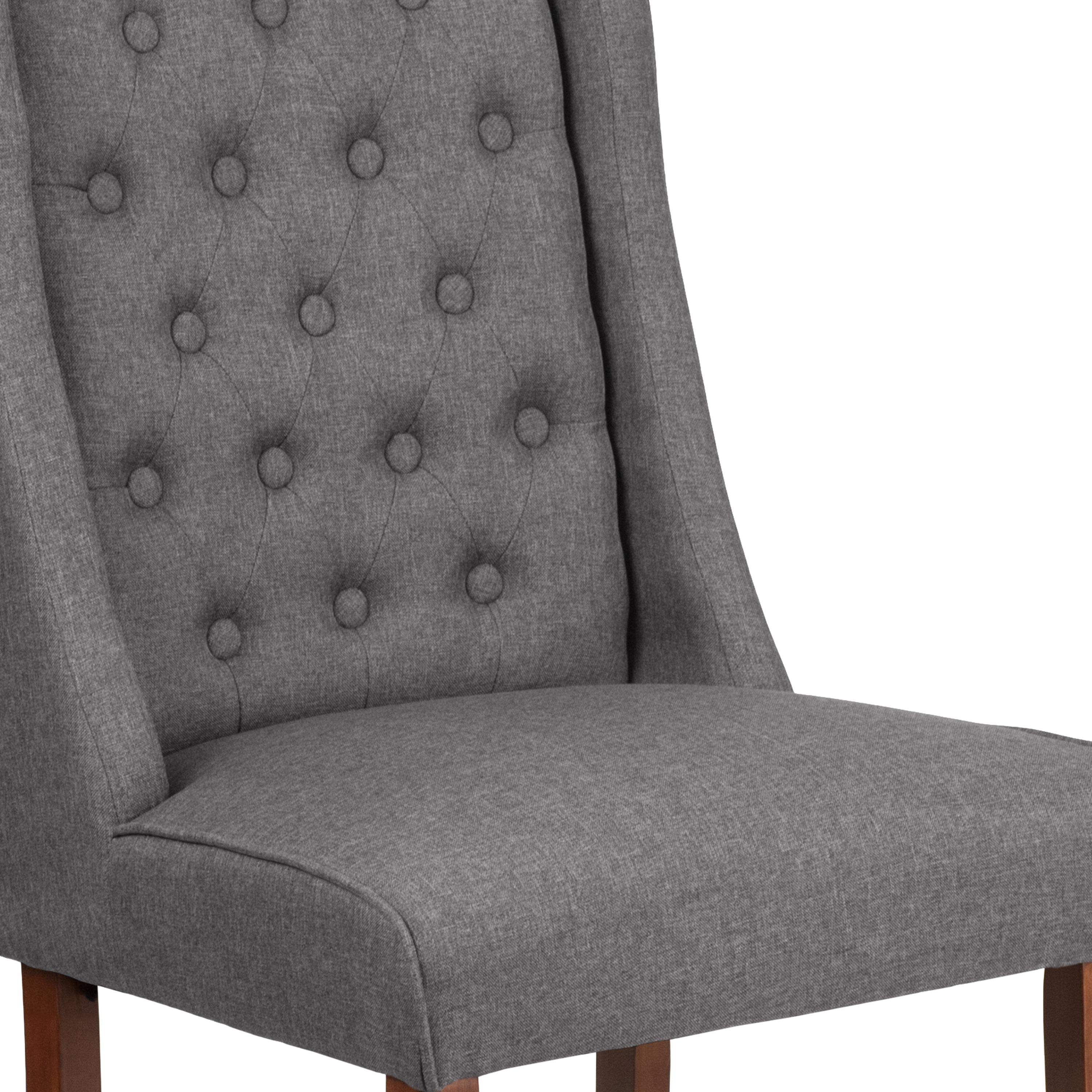 Flash Furniture HERCULES Preston Series Gray Fabric Tufted Parsons Chair