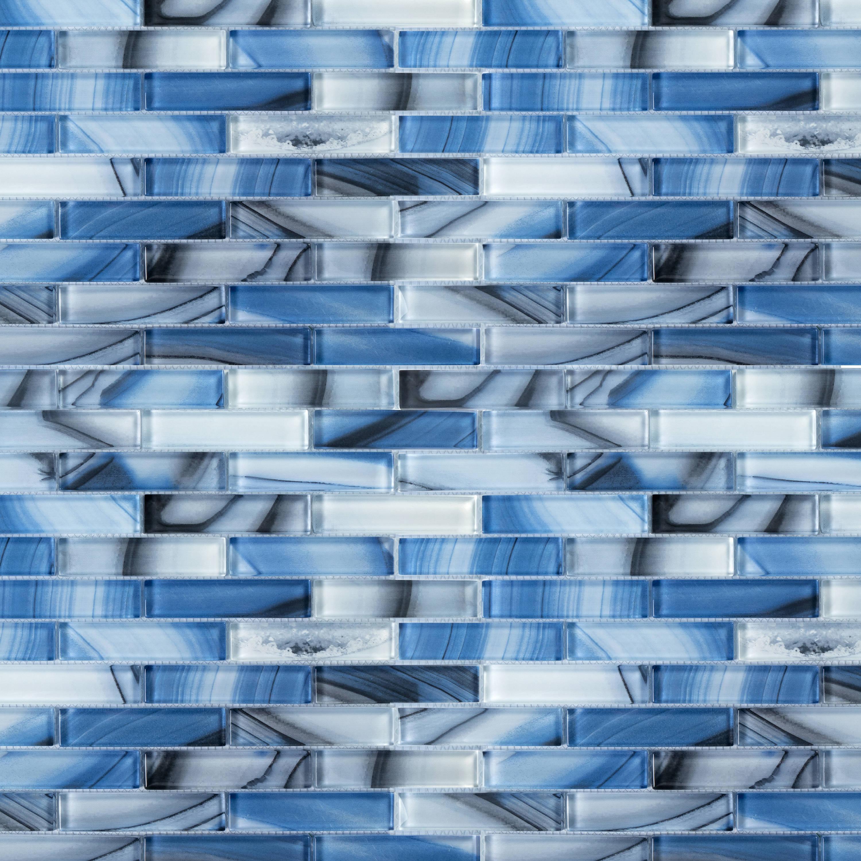 Impressions 1" x 4" Straight Edge Glass Mosaic Tile