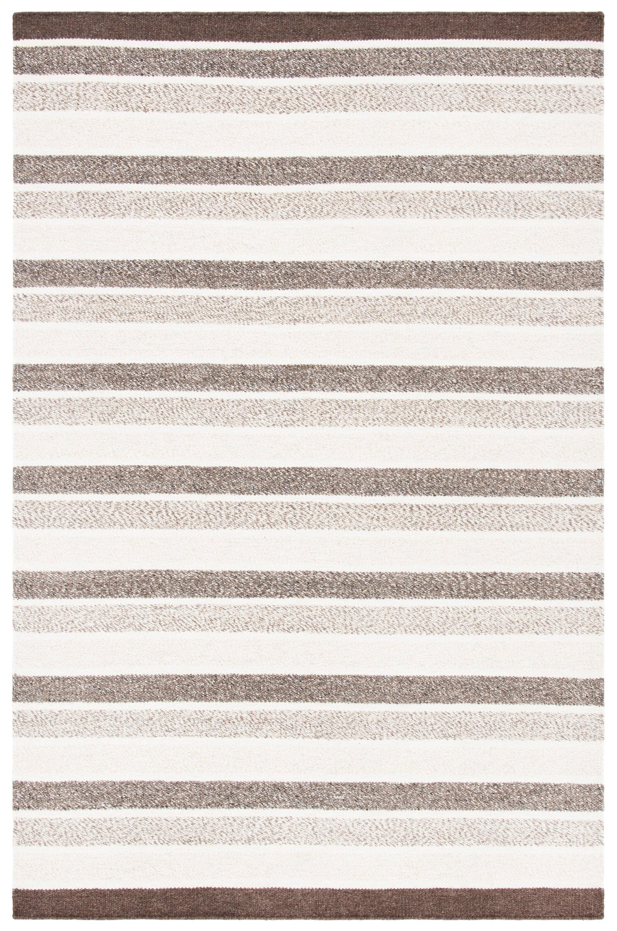 Kilim KLM151 Hand Woven Area Rug - Ivory/Brown - 4'x6' - Safavieh.