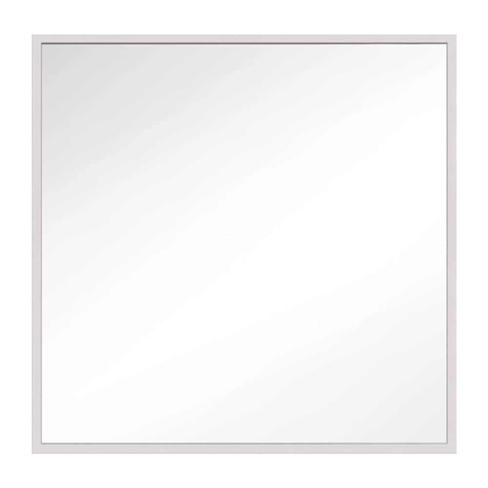 Sleek 28" Square Full-Length Wood Frame Mirror