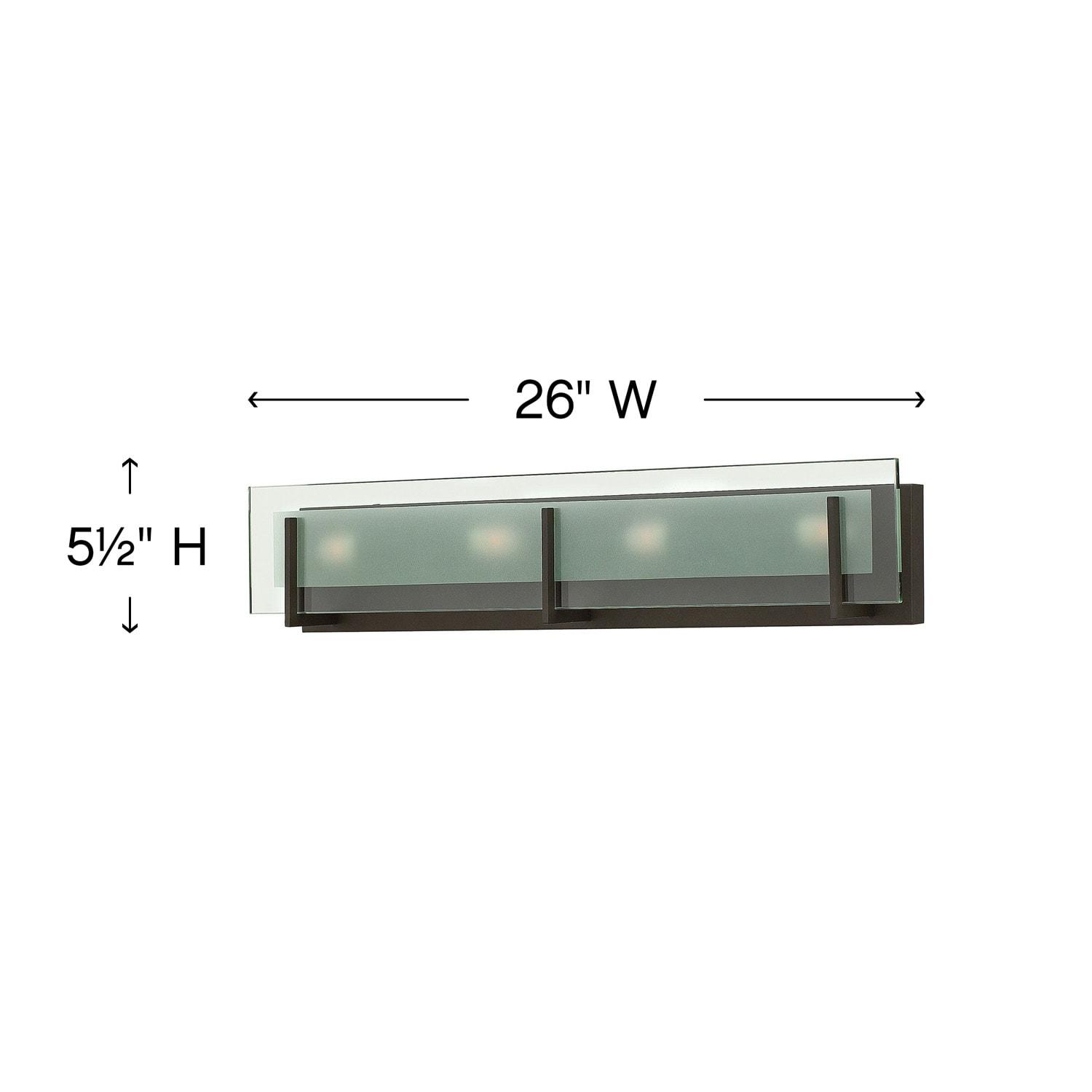 Latitude Oil Rubbed Bronze 4-Light Outdoor Vanity Fixture