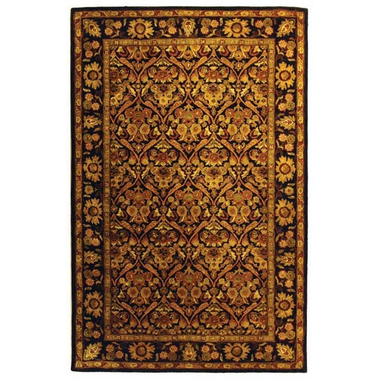 Antiquity AT51 Hand Tufted Indoor Area Rug - Dark Plum/Gold - 4'x6' - Safavieh