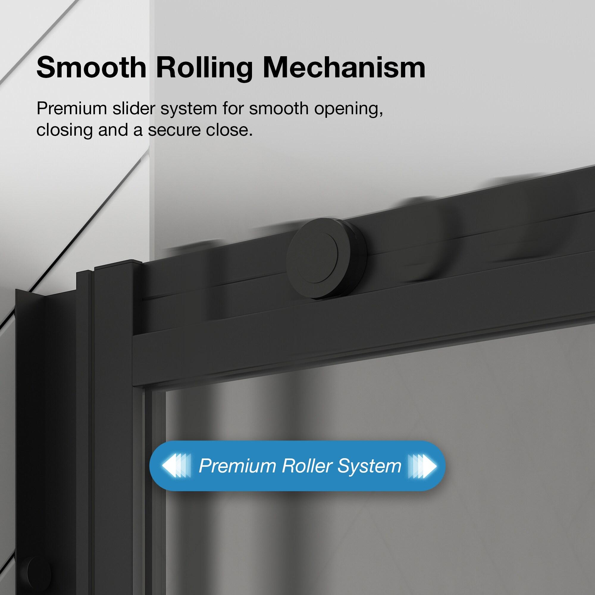Ove Decors Stanford 48 In. W X 74 In. H Sliding Clear Straight Alcove Shower Door