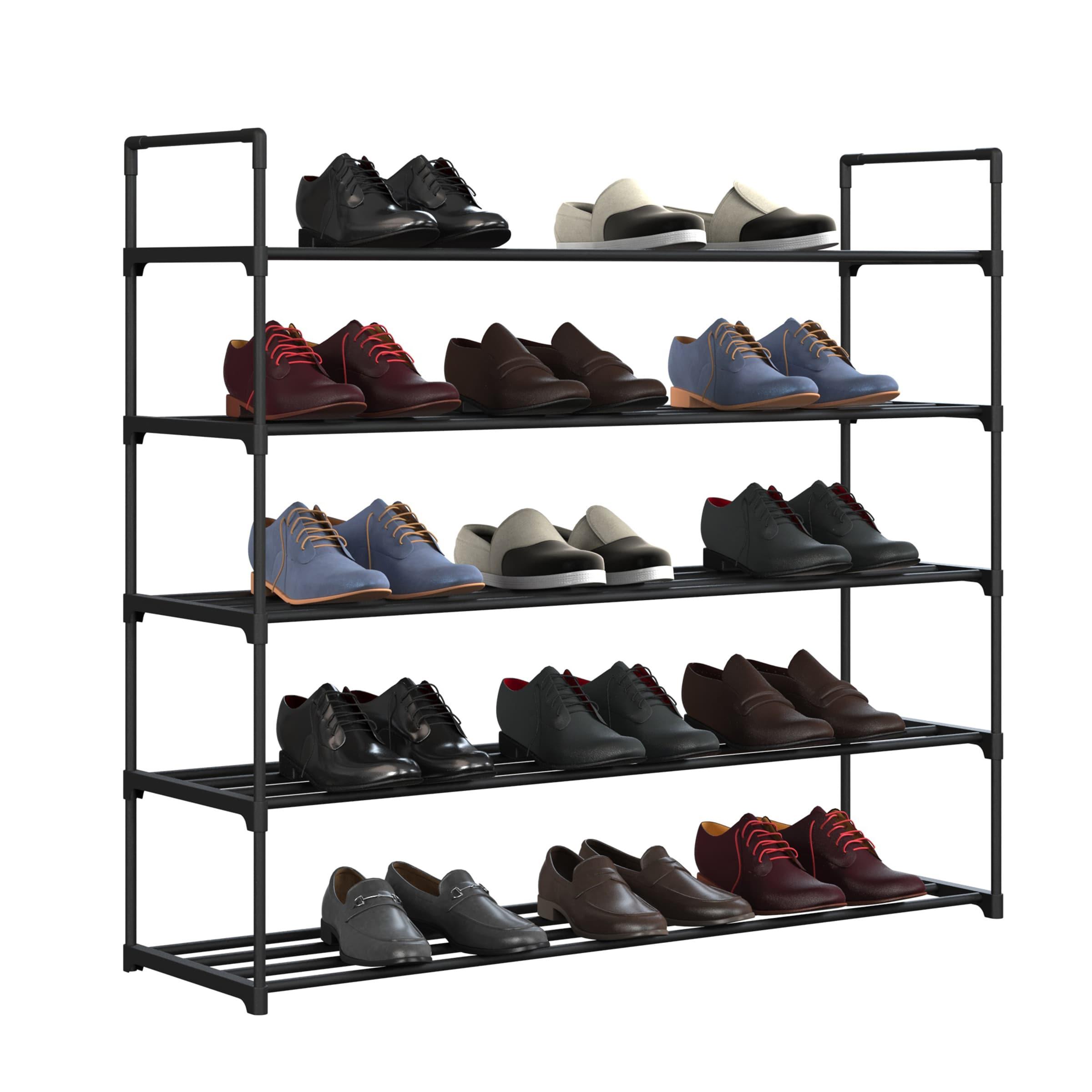 Hastings Home Five-Tier 30-Pair Shoe Storage Rack