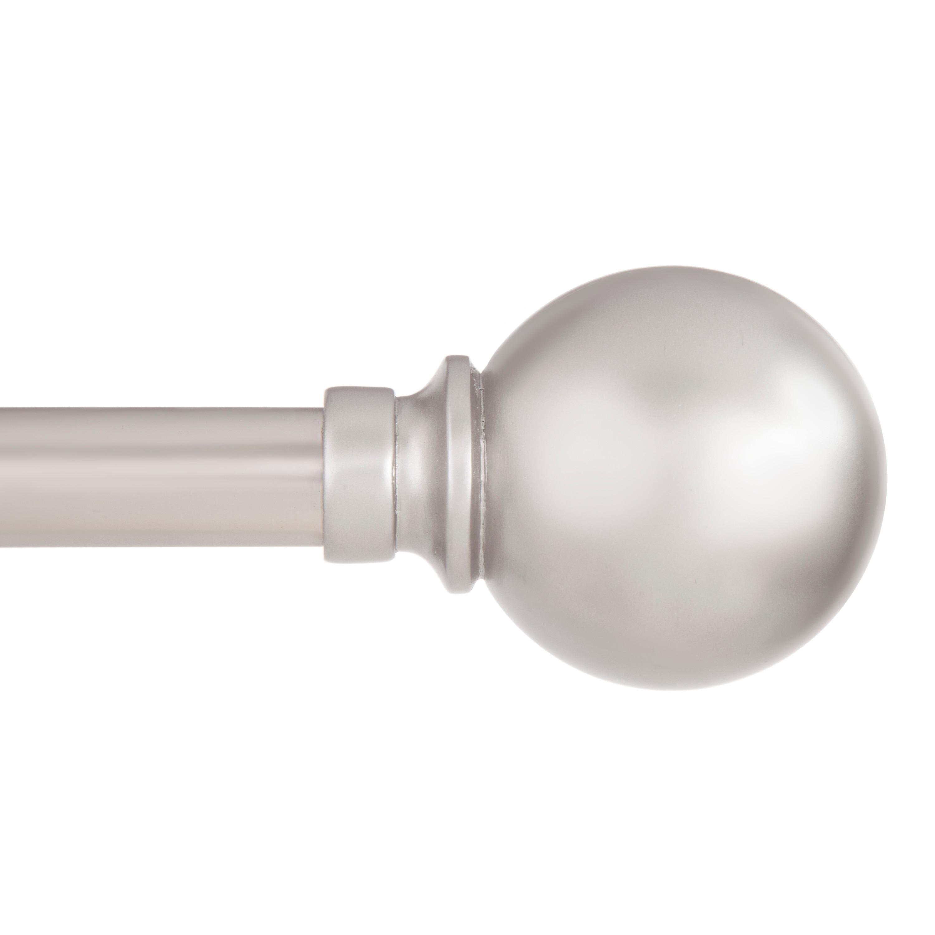 Kenney Manchester Mercer 3/4" Brushed Nickel Single Curtain Rod