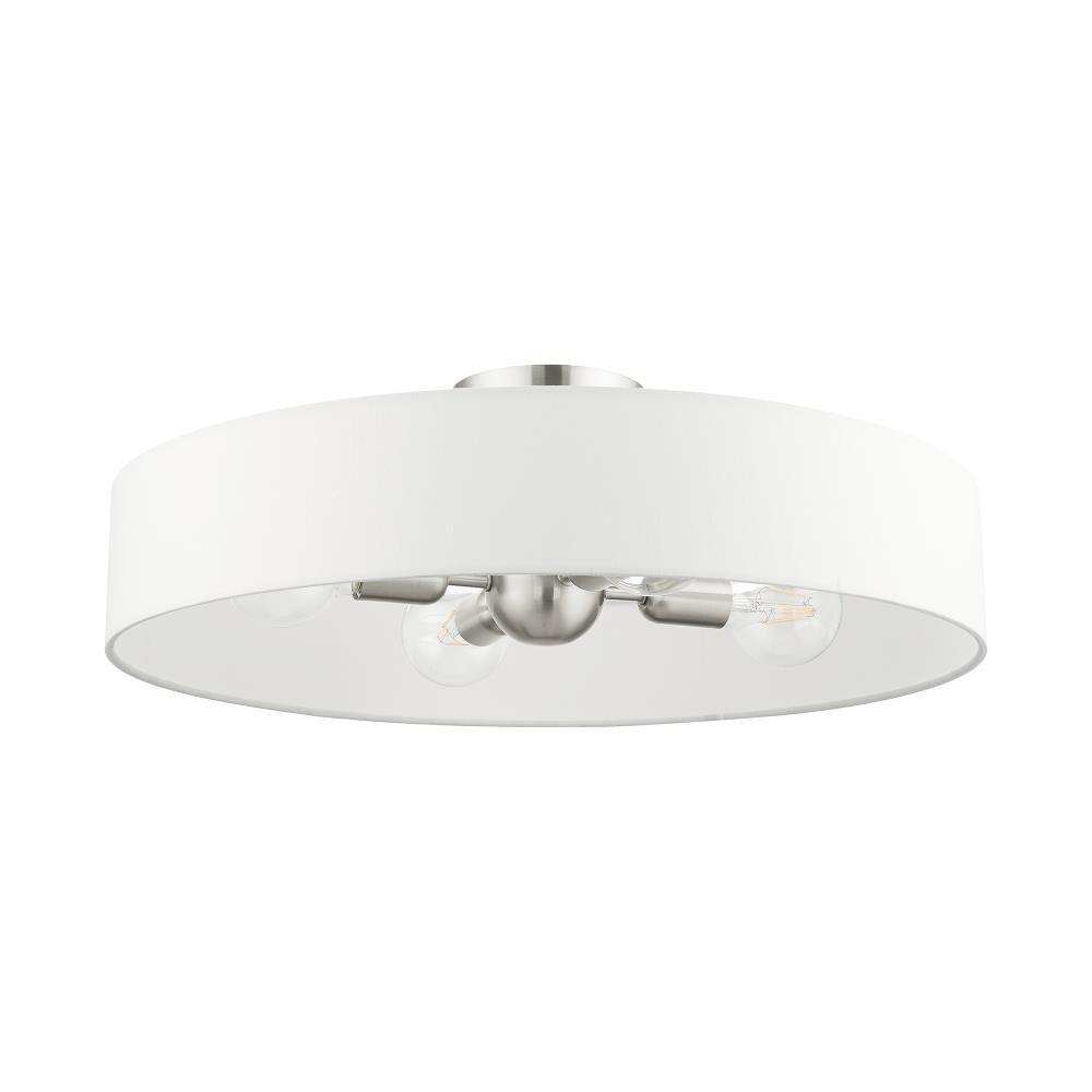 Livex Lighting Venlo 4 - Light Semi-Flush Mount in  Brushed Nickel