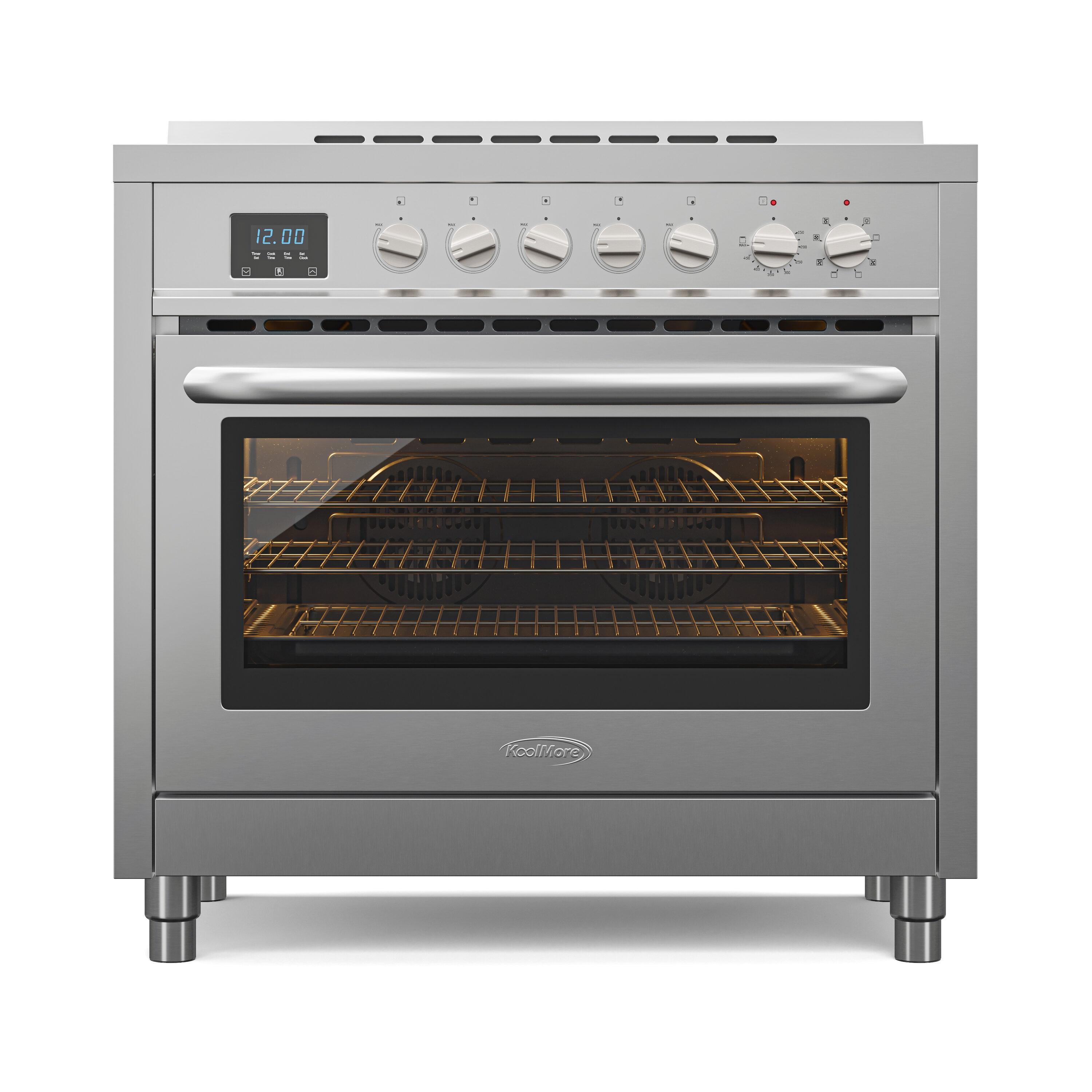 36 in. Professional Electric range Stainless Steel with Legs, 4.3 cu.ft. KM-FR36EE-SS