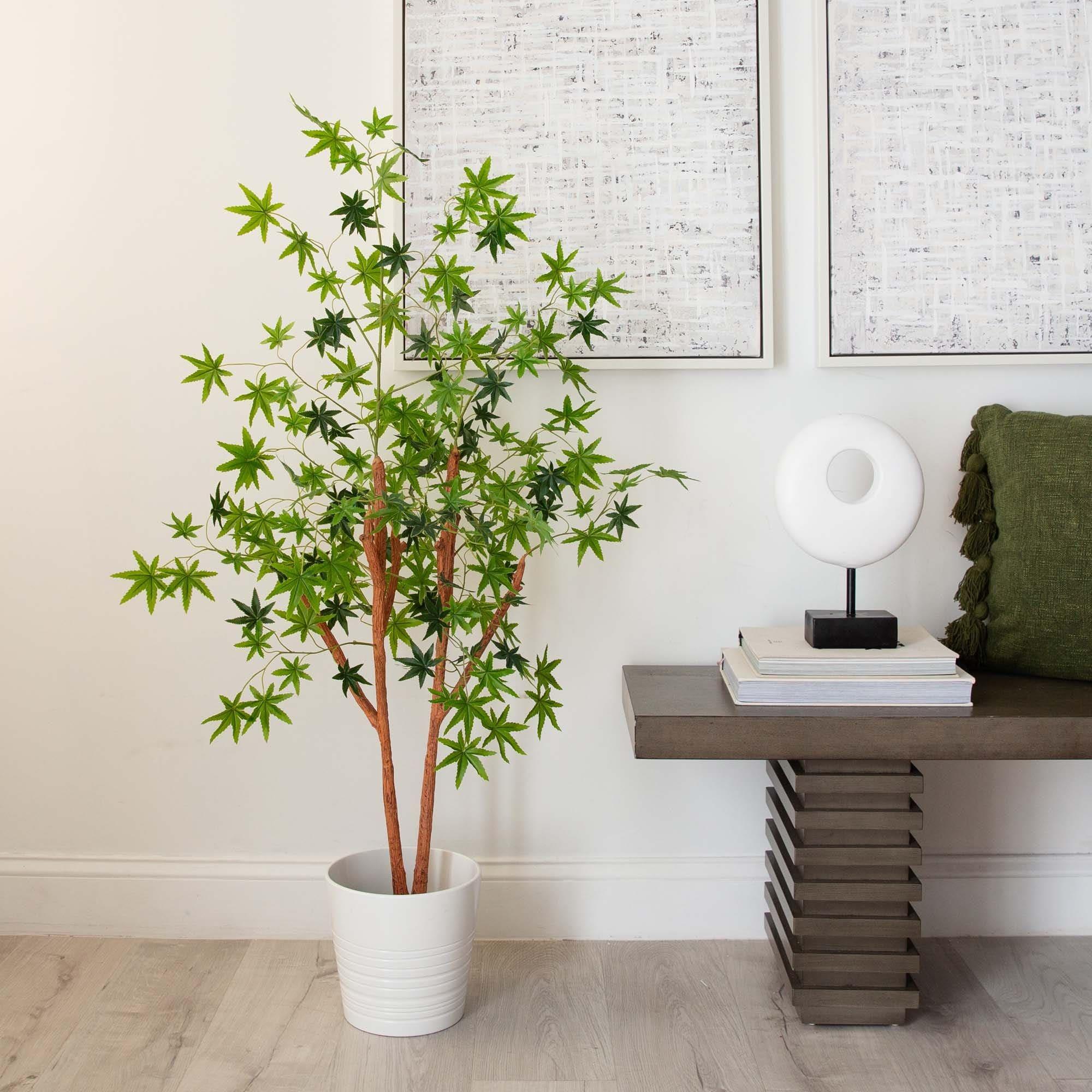 Nearly Natural Amaryllis with Round Vase