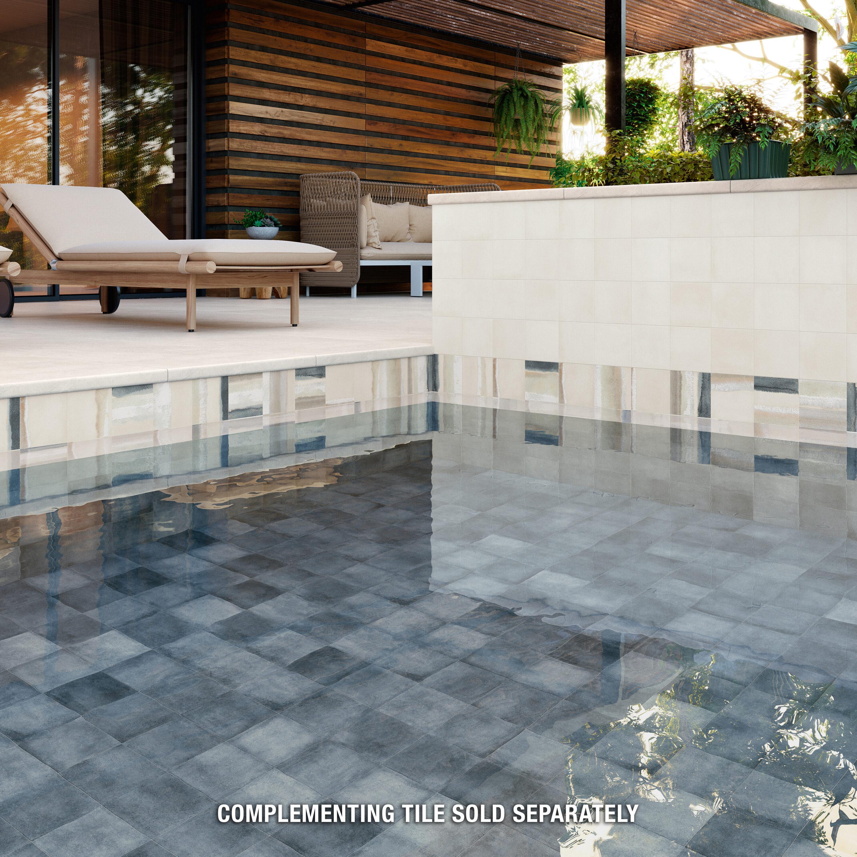 Matter Canvas 6" x 6" Porcelain Stone Look Floor and Wall Tile