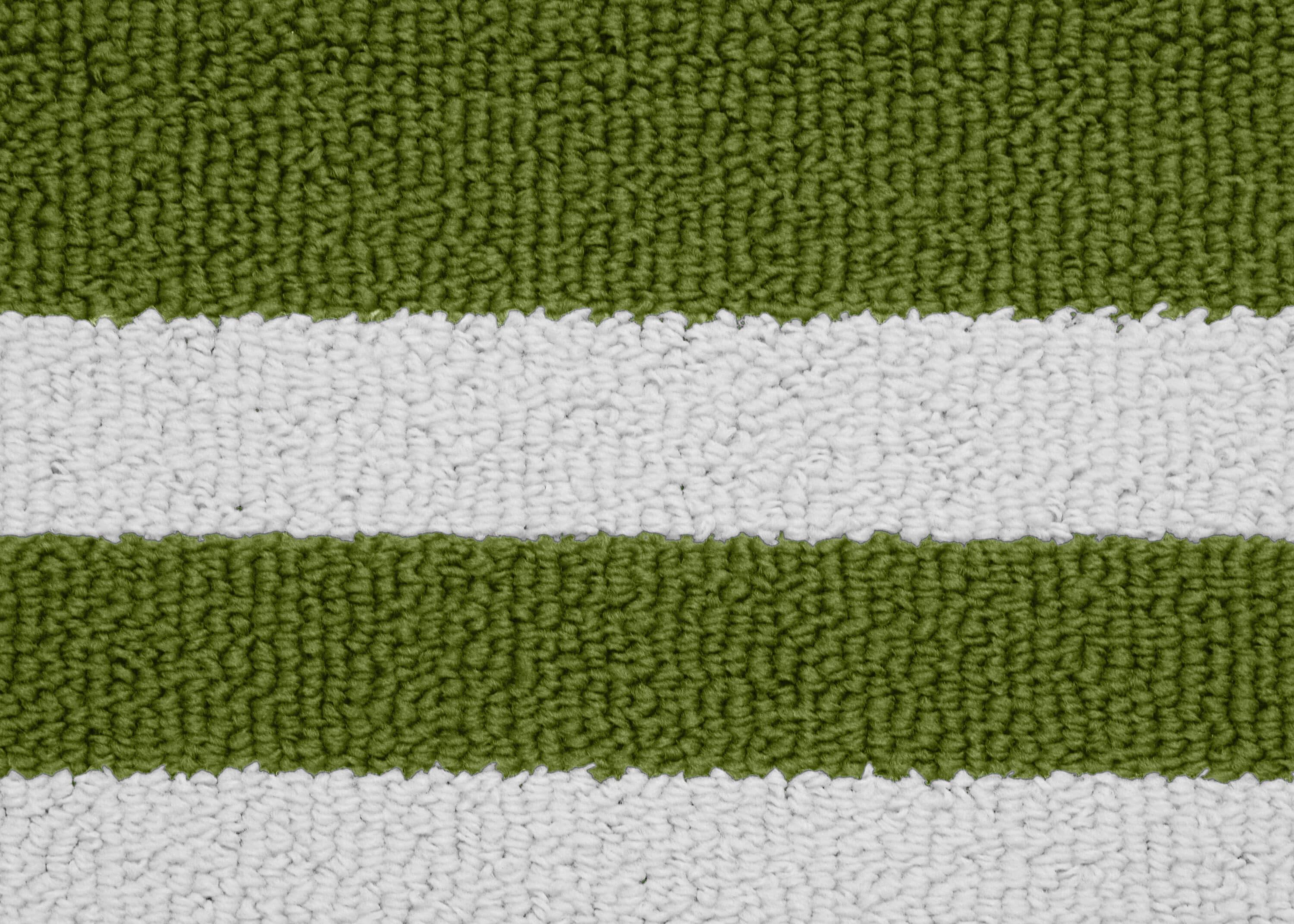 Garland Rug Borderline Polypropylene Grasshopper Green/White Indoor/Outdoor Area Rug, 5' x 7'