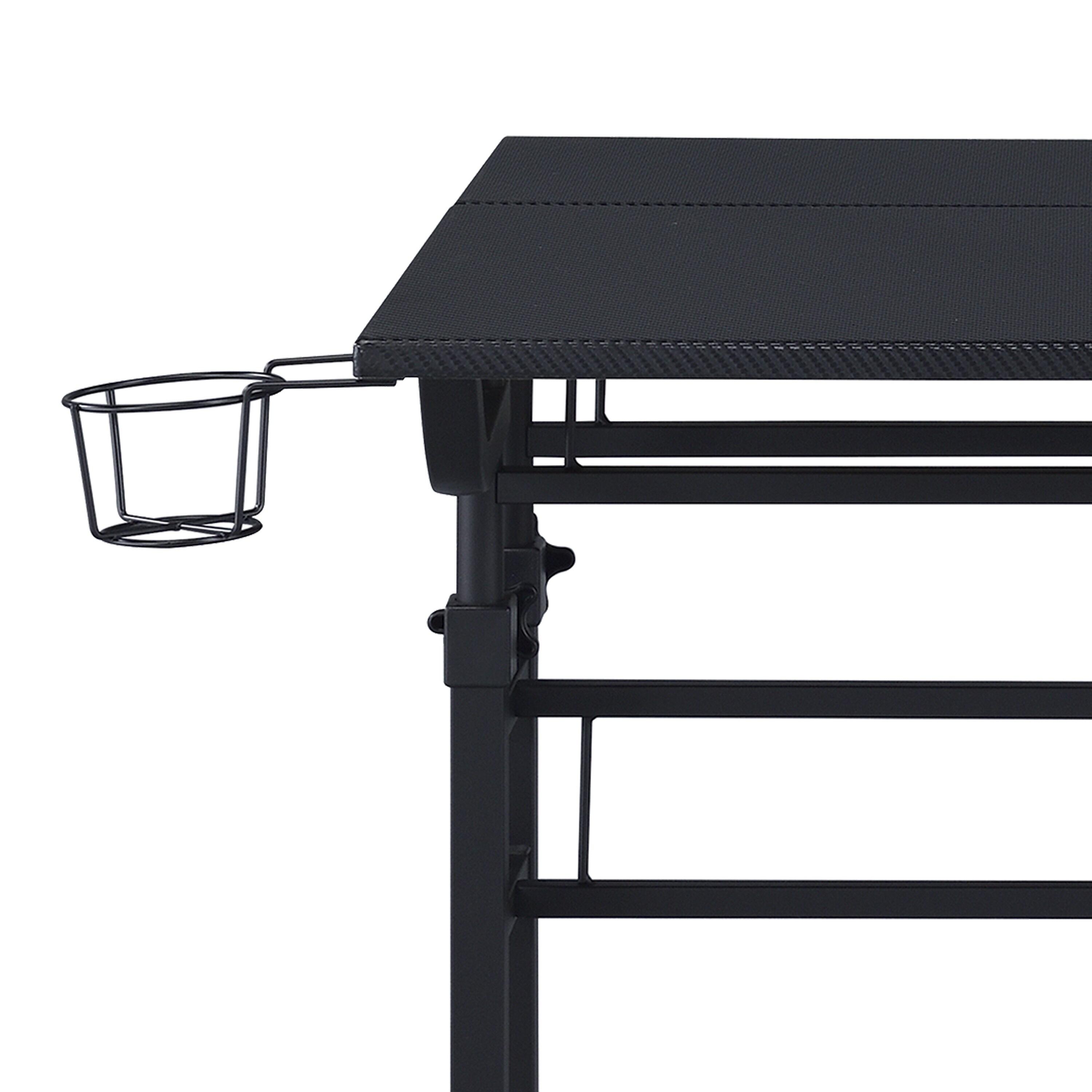 Inbox Zero Mobili Rolling Writing Desk – Height Adjustable with Moveable Shelf & Locking Wheels