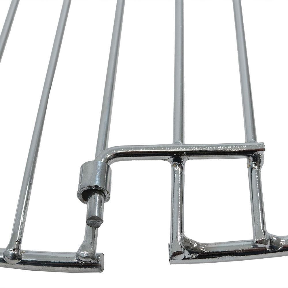 Sunnydaze Outdoor Camping Portable Heavy-Duty, Foldable Chrome-Plated Fire Pit Cooking Grill Grate - 36"