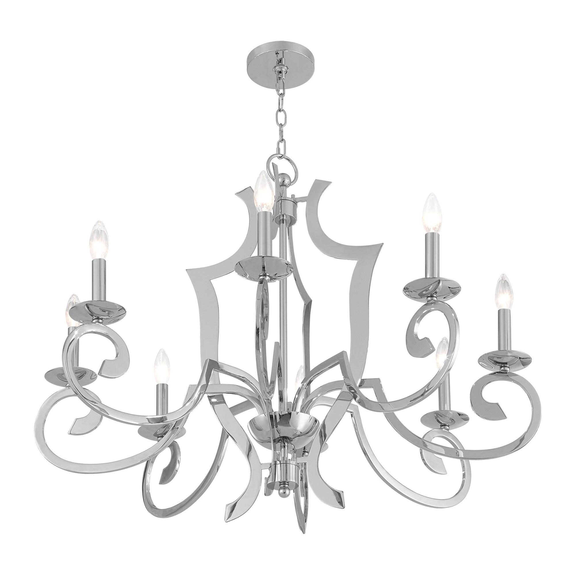 Livex Lighting Aldrich 8 - Light Chandelier in  Polished Chrome