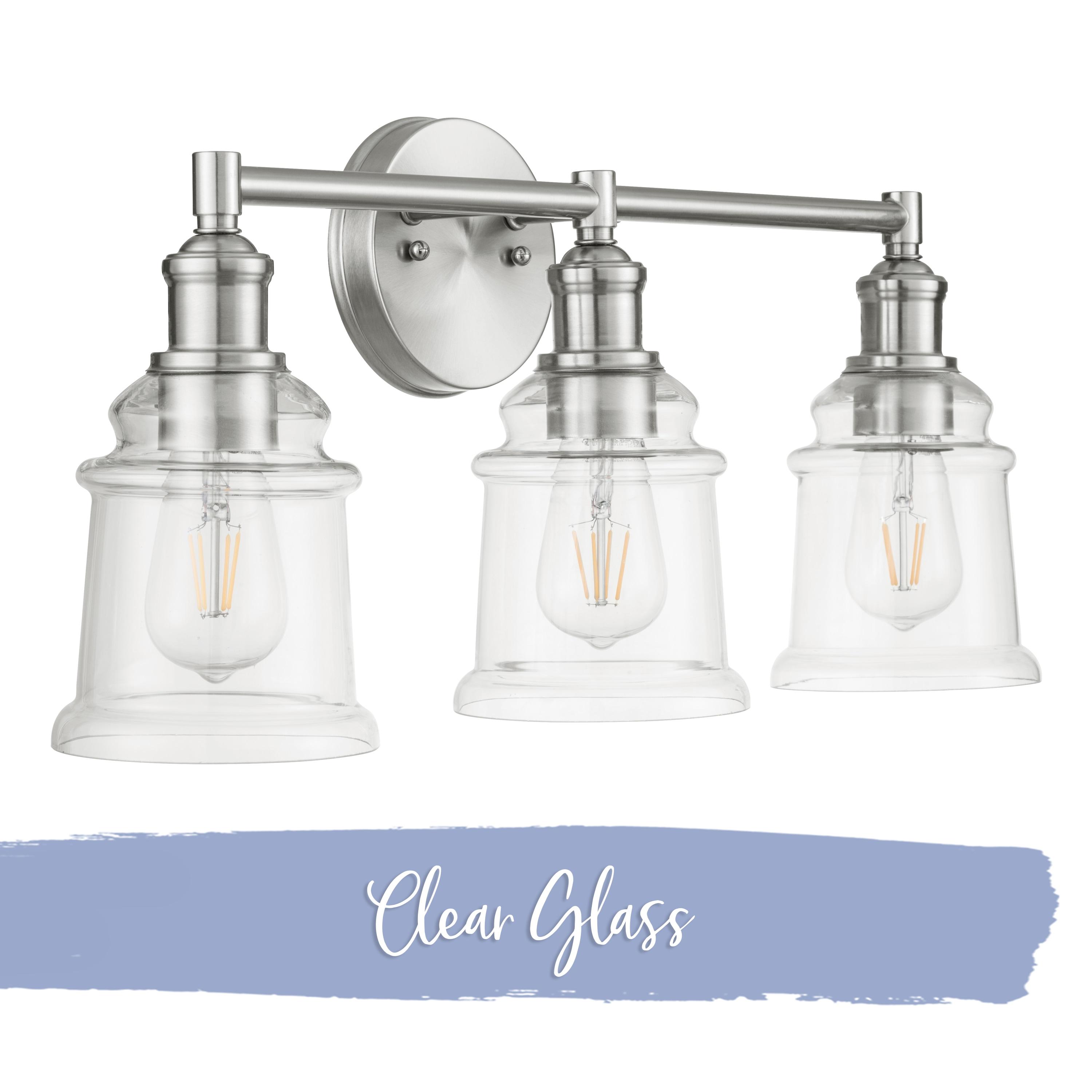 Prominence Home Eaton Ridge Three Light Vanity in Brushed Nickel