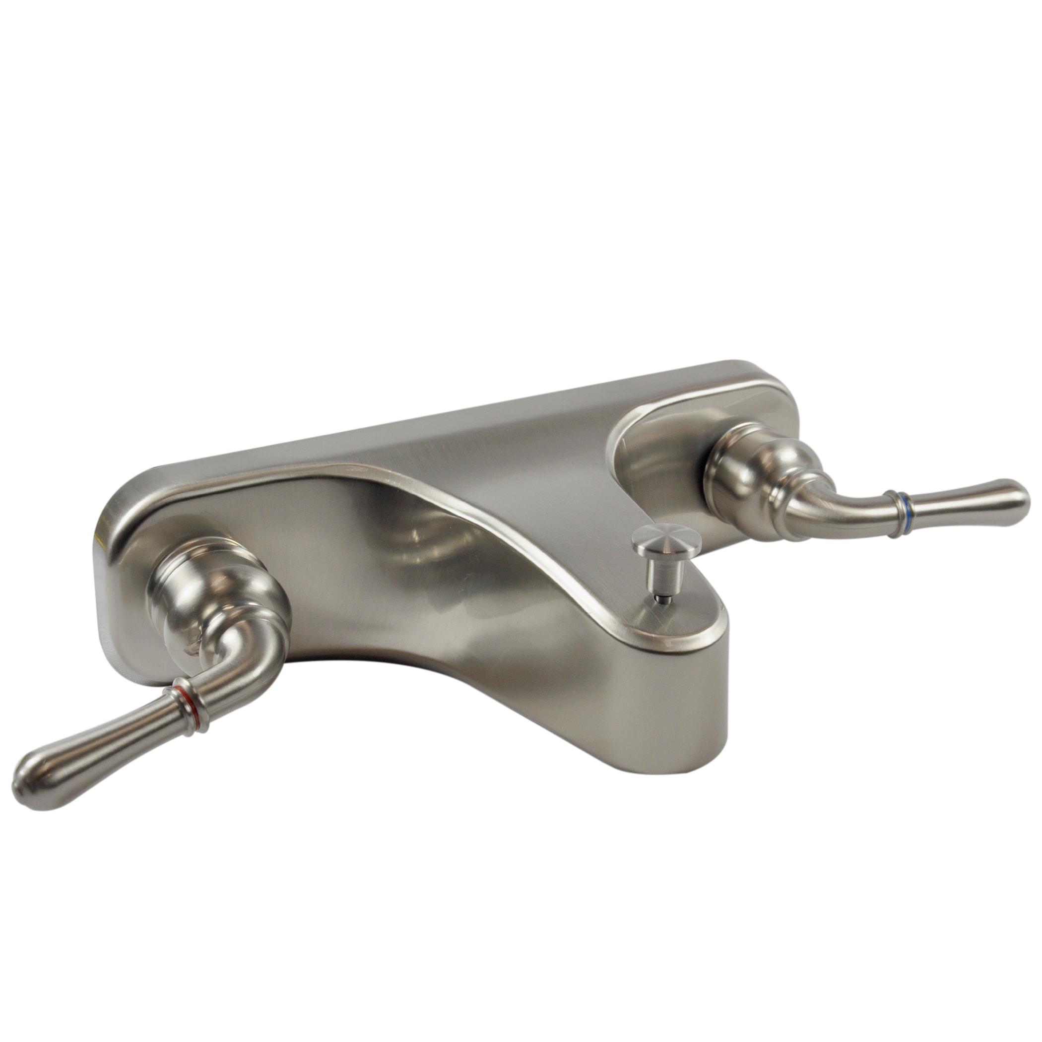 DANCO Lever-Style Mobile Home Center-Set Tub/Shower Faucet, Brushed Nickel, 8-Inches (10883X)