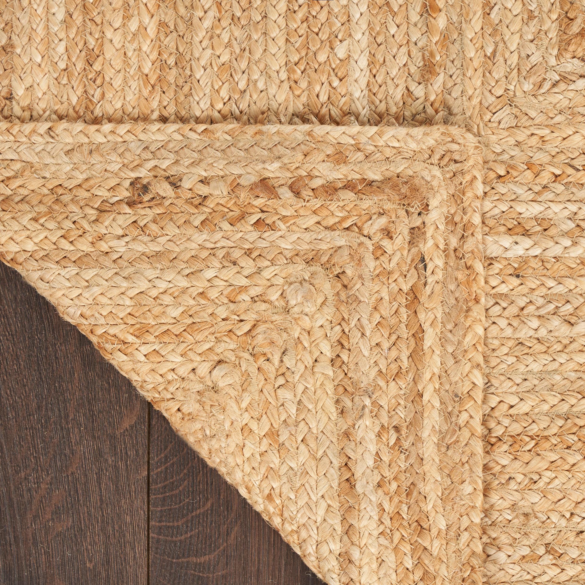 Nourison Handwoven Natural Jute Indoor Area Rug Natural 4' x 6'
