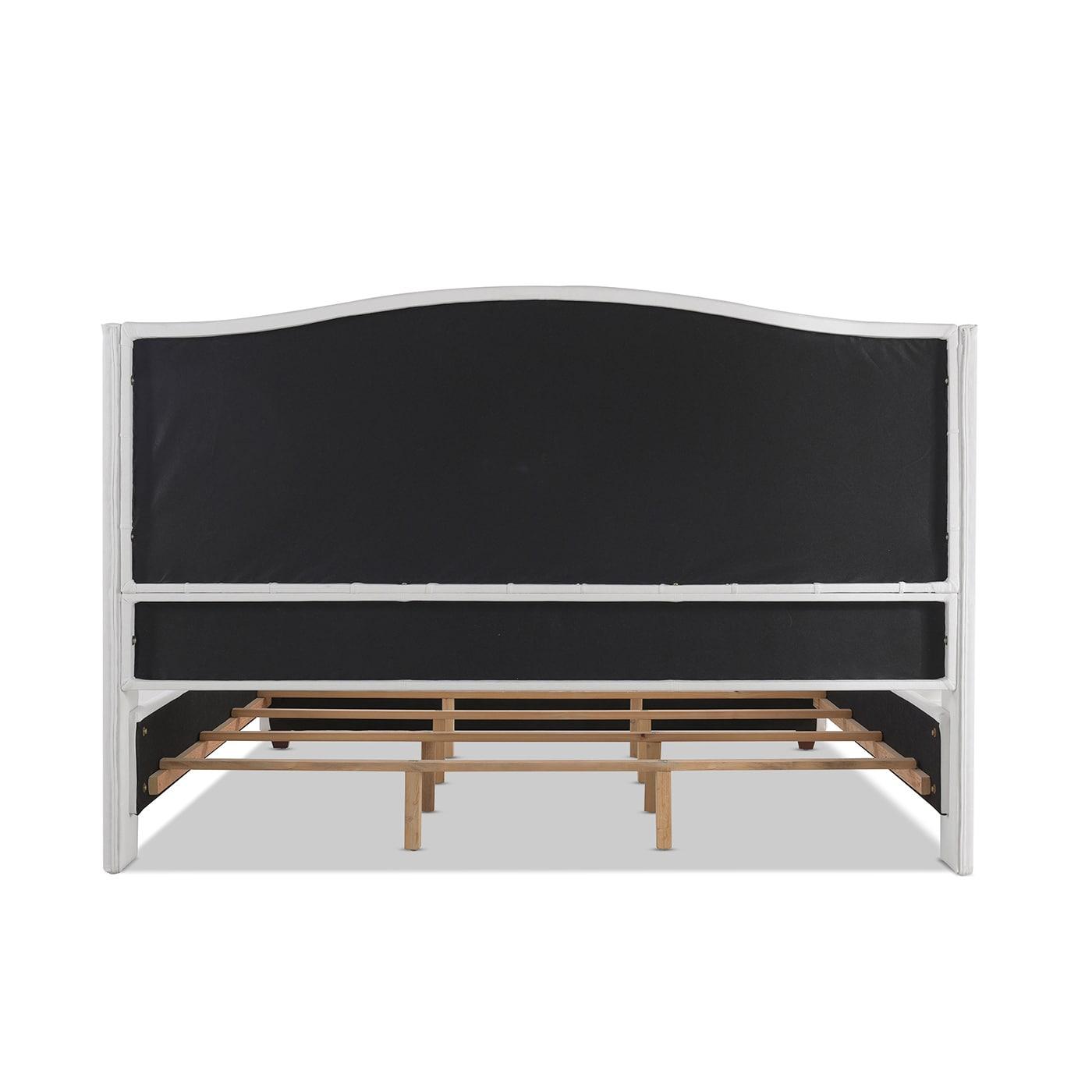 Marcella Tufted Wingback King Bed Bright White