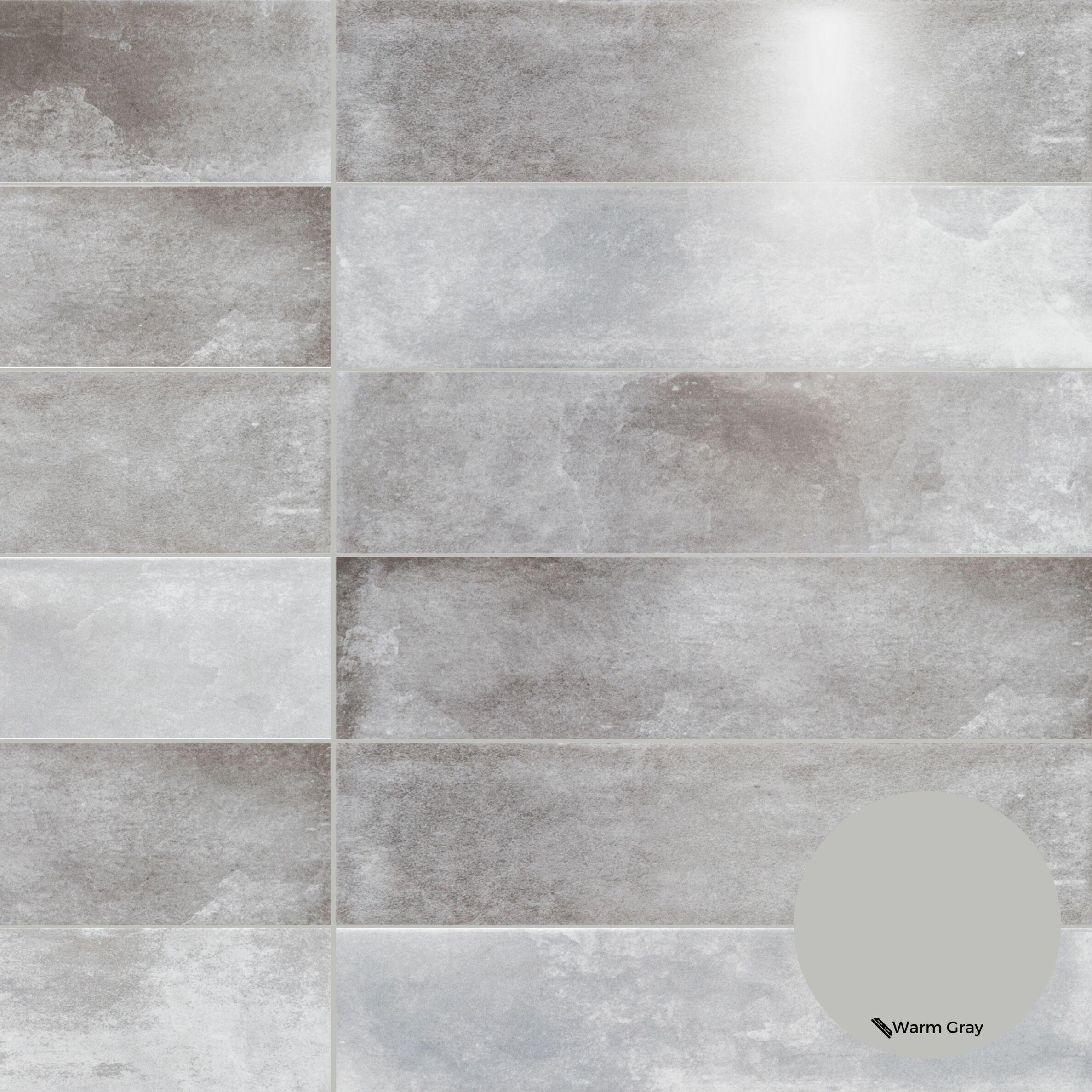 The Tile Life Avila Grey 3x12 Ceramic Subway Wall Tile - 1 Sample