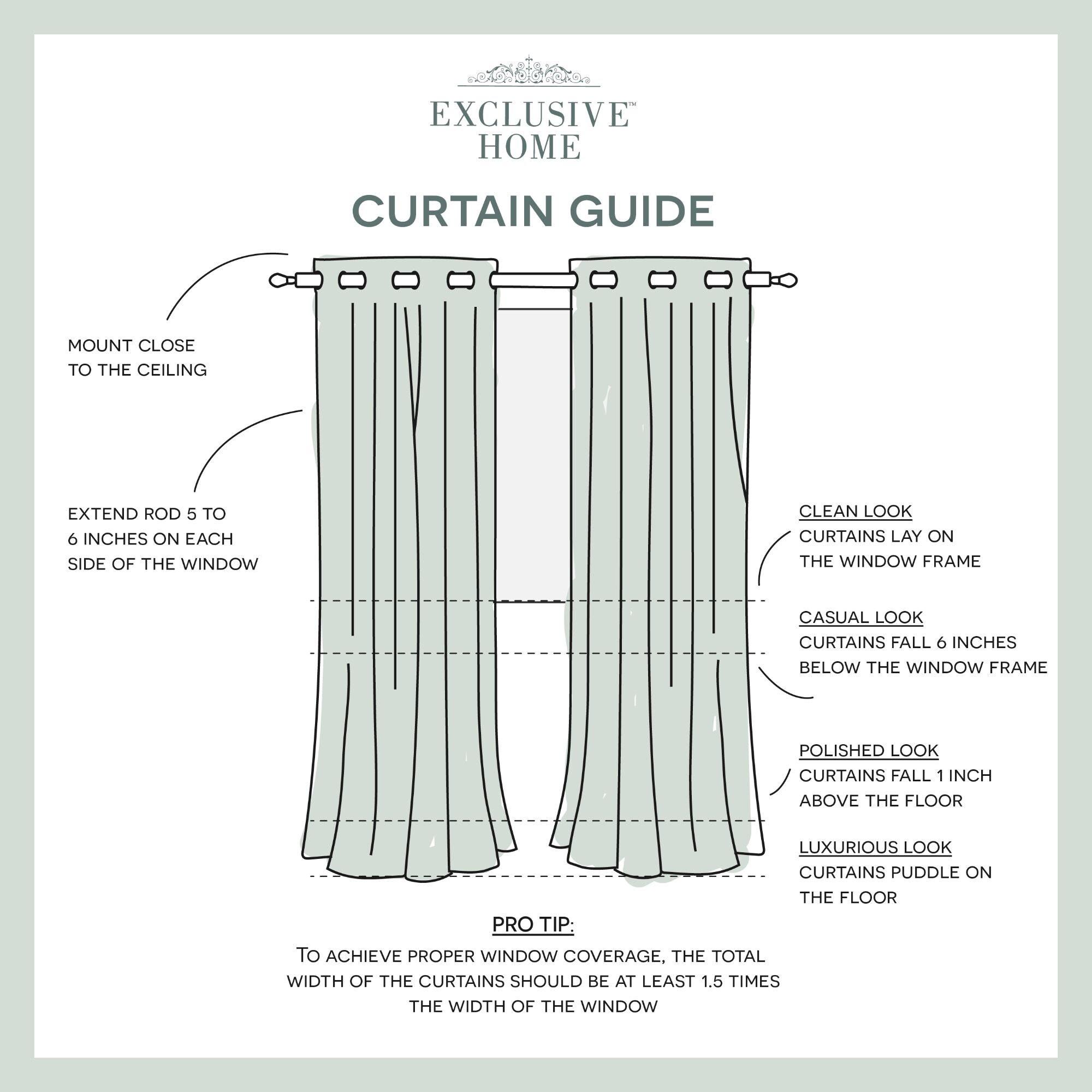 TOWN & COUNTRY EVERYDAY Lustre Solid Heavyweight Textured Sateen Indoor Curtains, Room Darkening Opacity, Grommet Top, Energy Efficient, 2-Pack Set, 52"x96", Navy