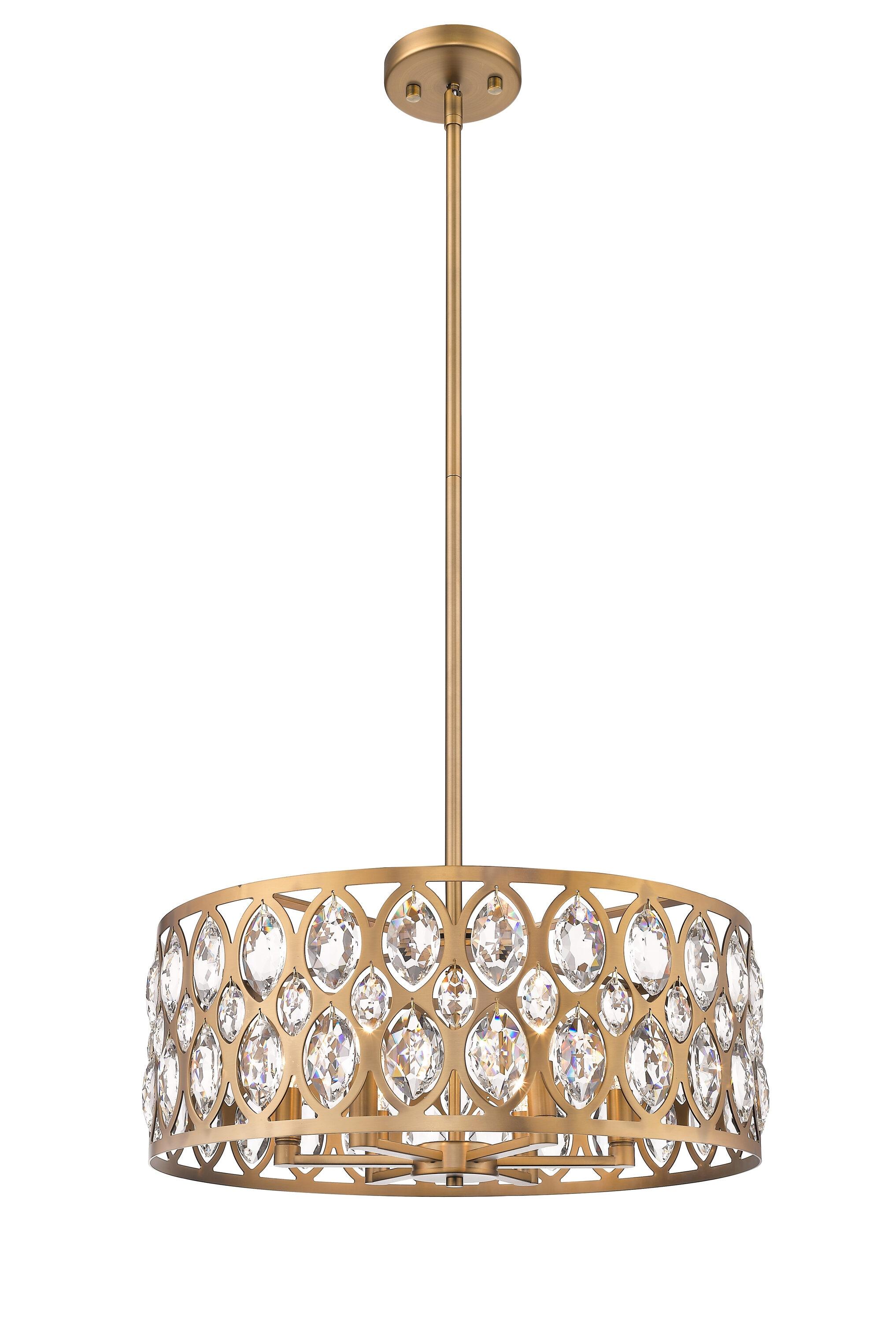Z-Lite Dealey 6 - Light Chandelier in  Heirloom Brass