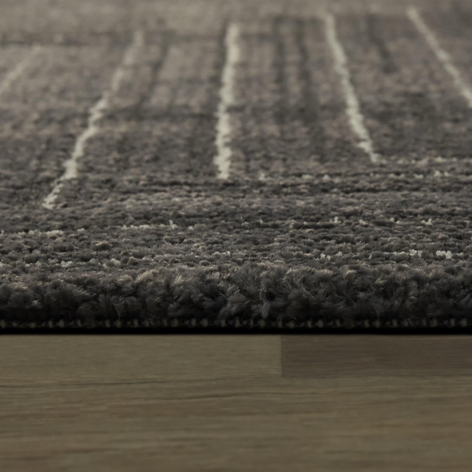 Balta Carmody Modern Geometric Art Deco Area Rug Charcoal 2'2" x 7' 4' x 6', 8' Runner Beige, Black, Grey