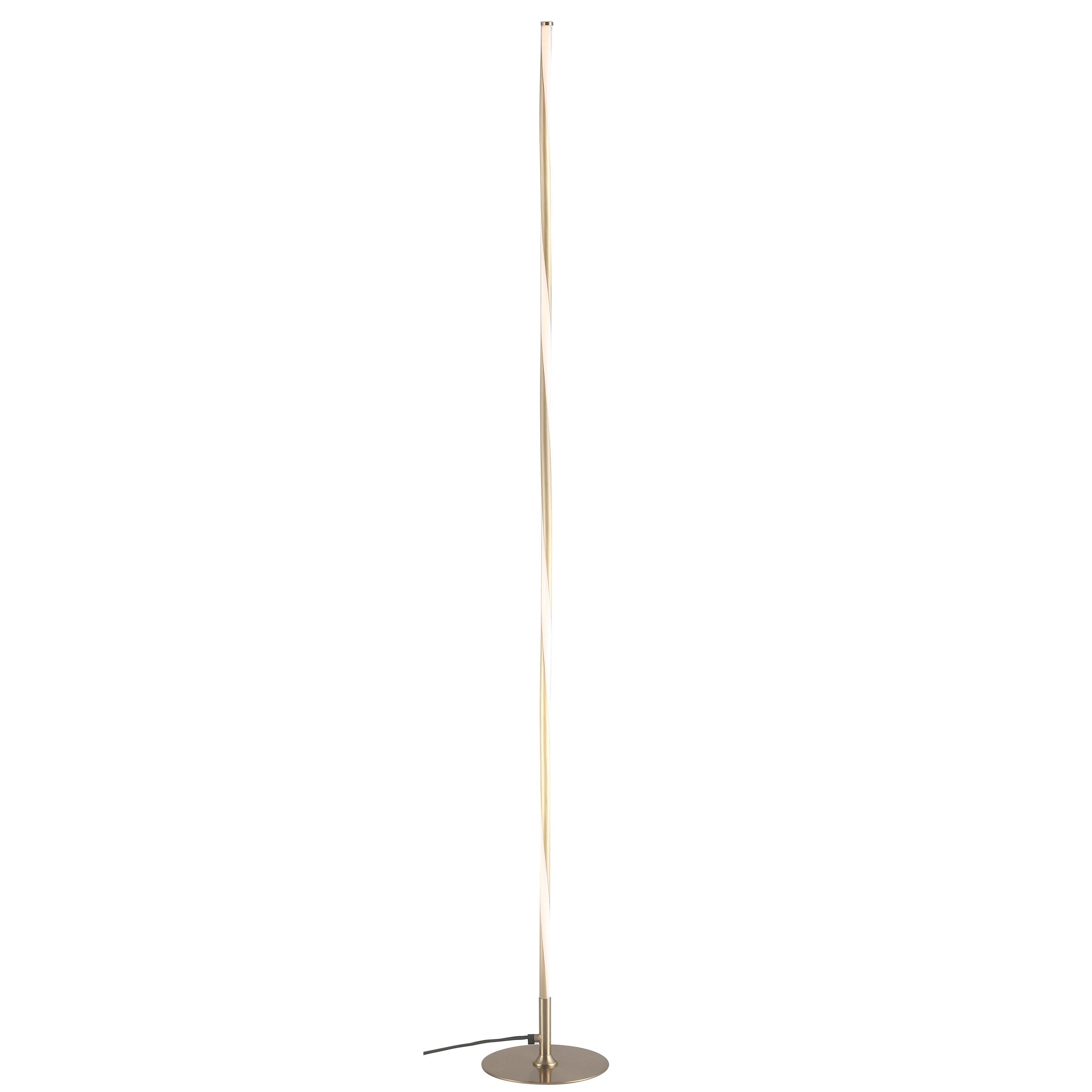 JONATHAN Y JYL7006B Pilar 63.75" LED Integrated Floor Lamp, Modern, Contemporary for living room, dinning room, bedroom, office, Gold