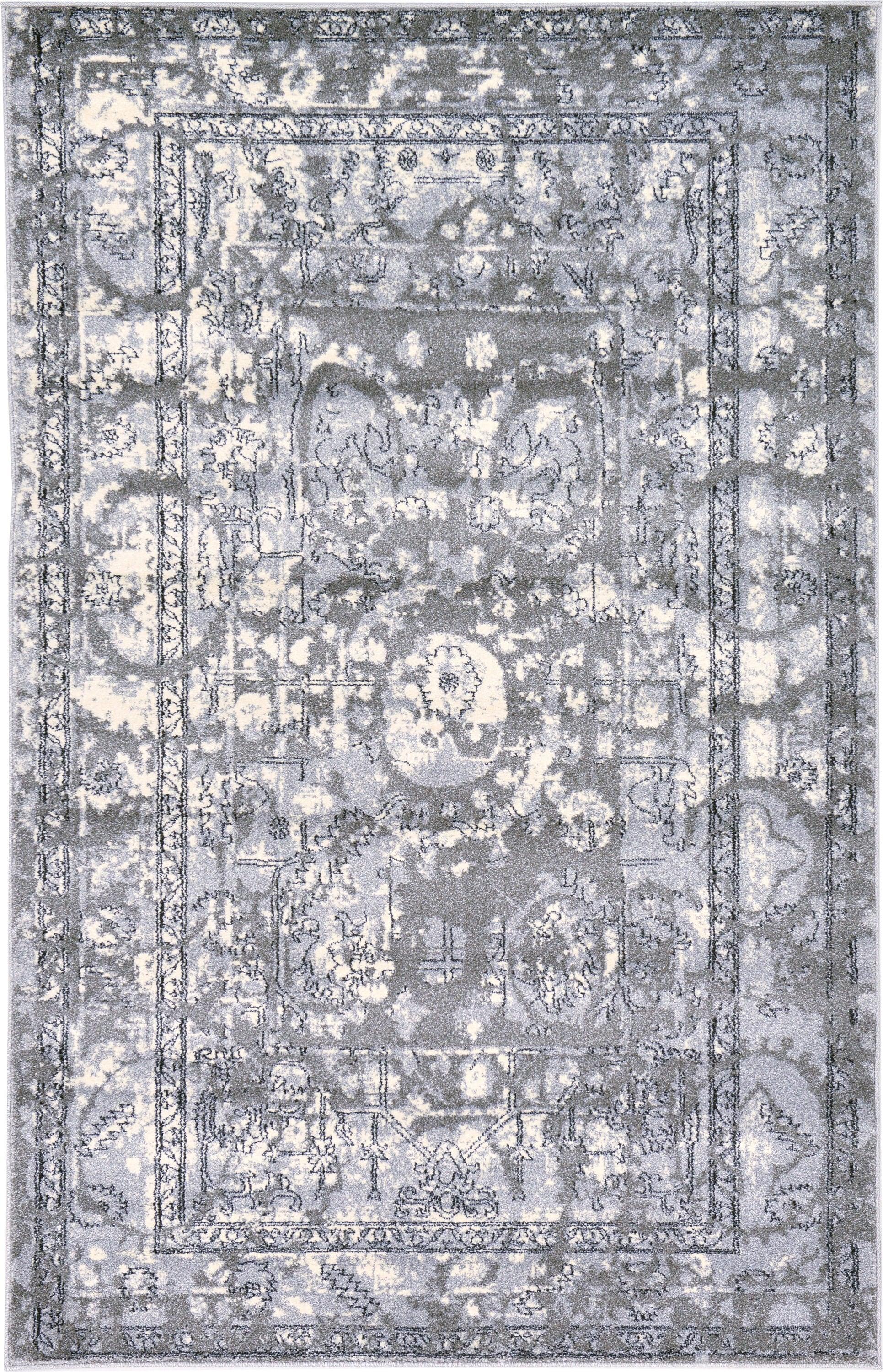 Unique Loom 5' 3 x 8' 0 Gray La Jolla Vintage Area Rug