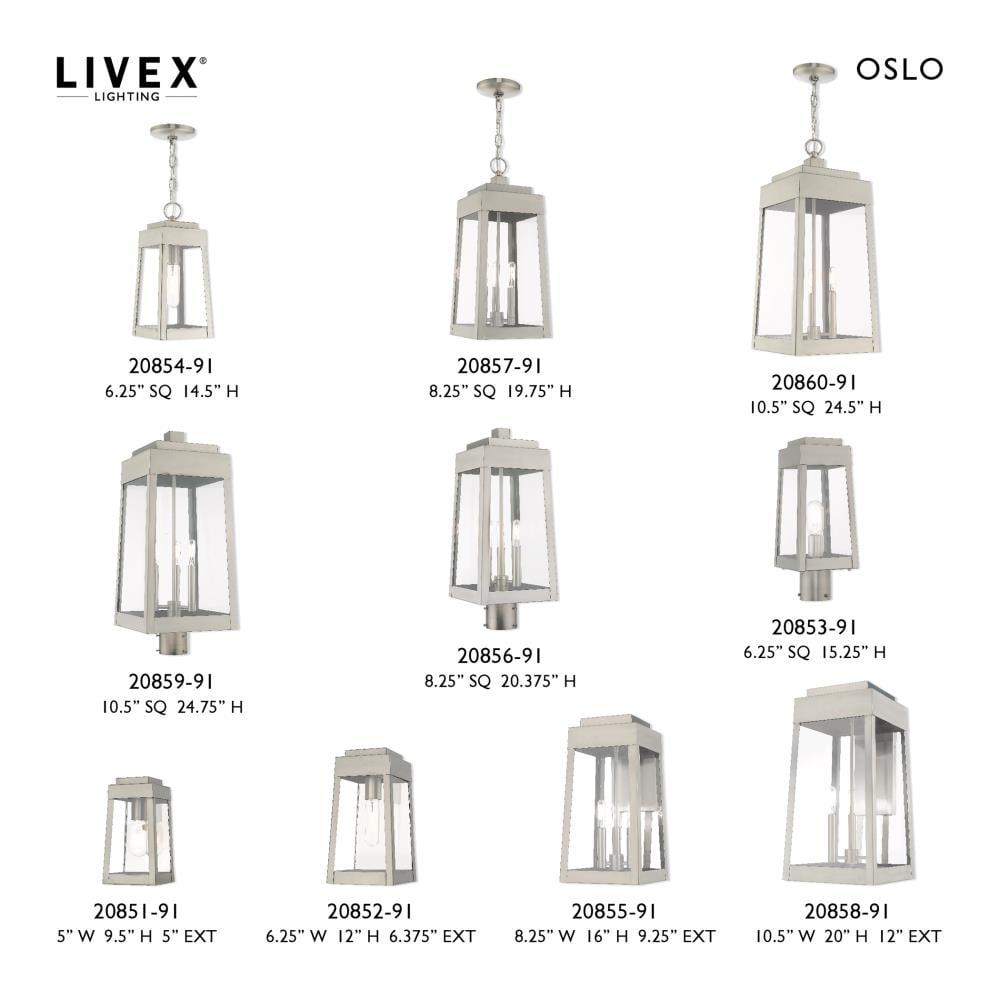 Livex Lighting Oslo 3 - Light Wall Light in  Brushed Nickel
