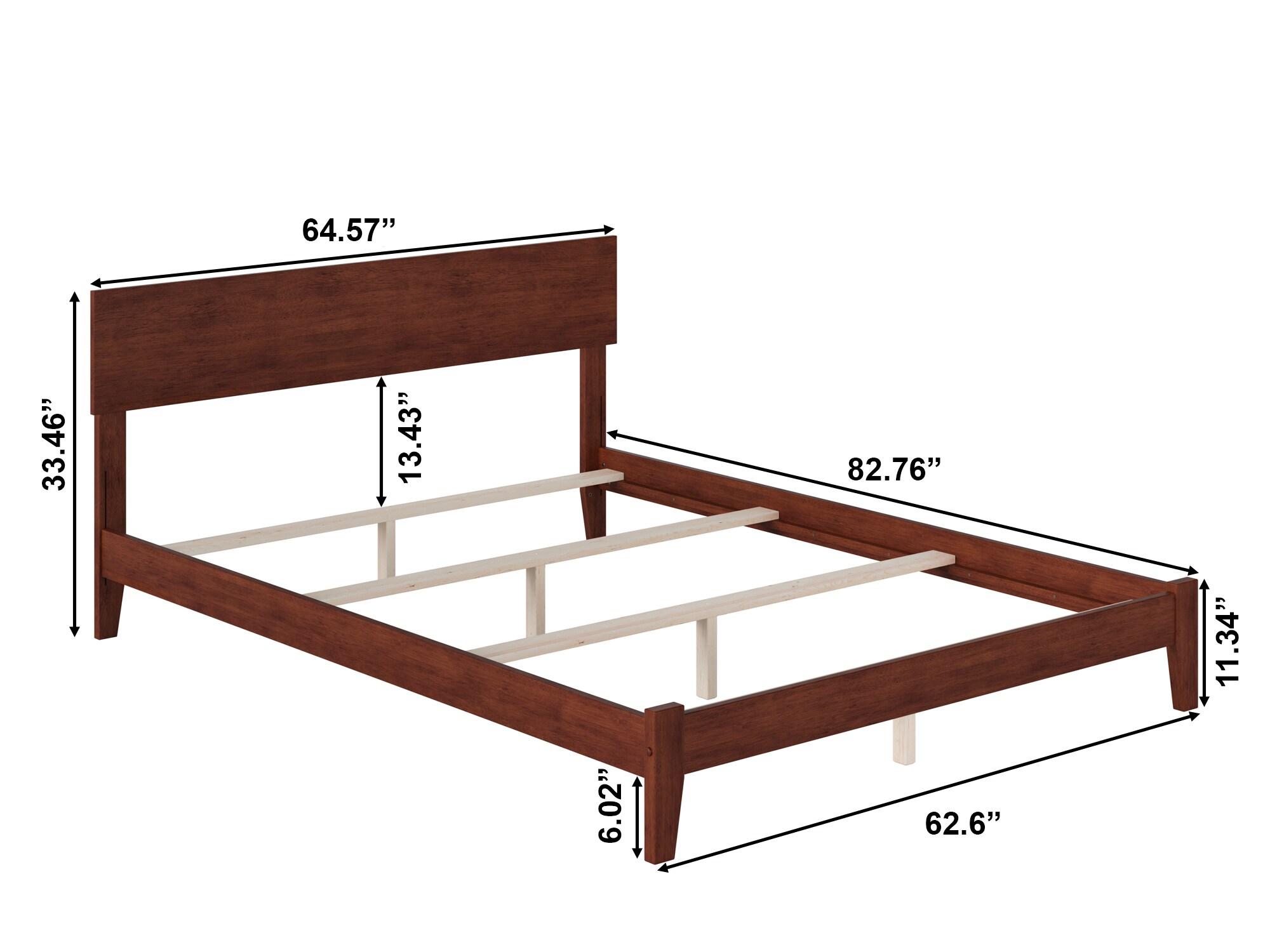 Orlando Queen Traditional Bed in Walnut