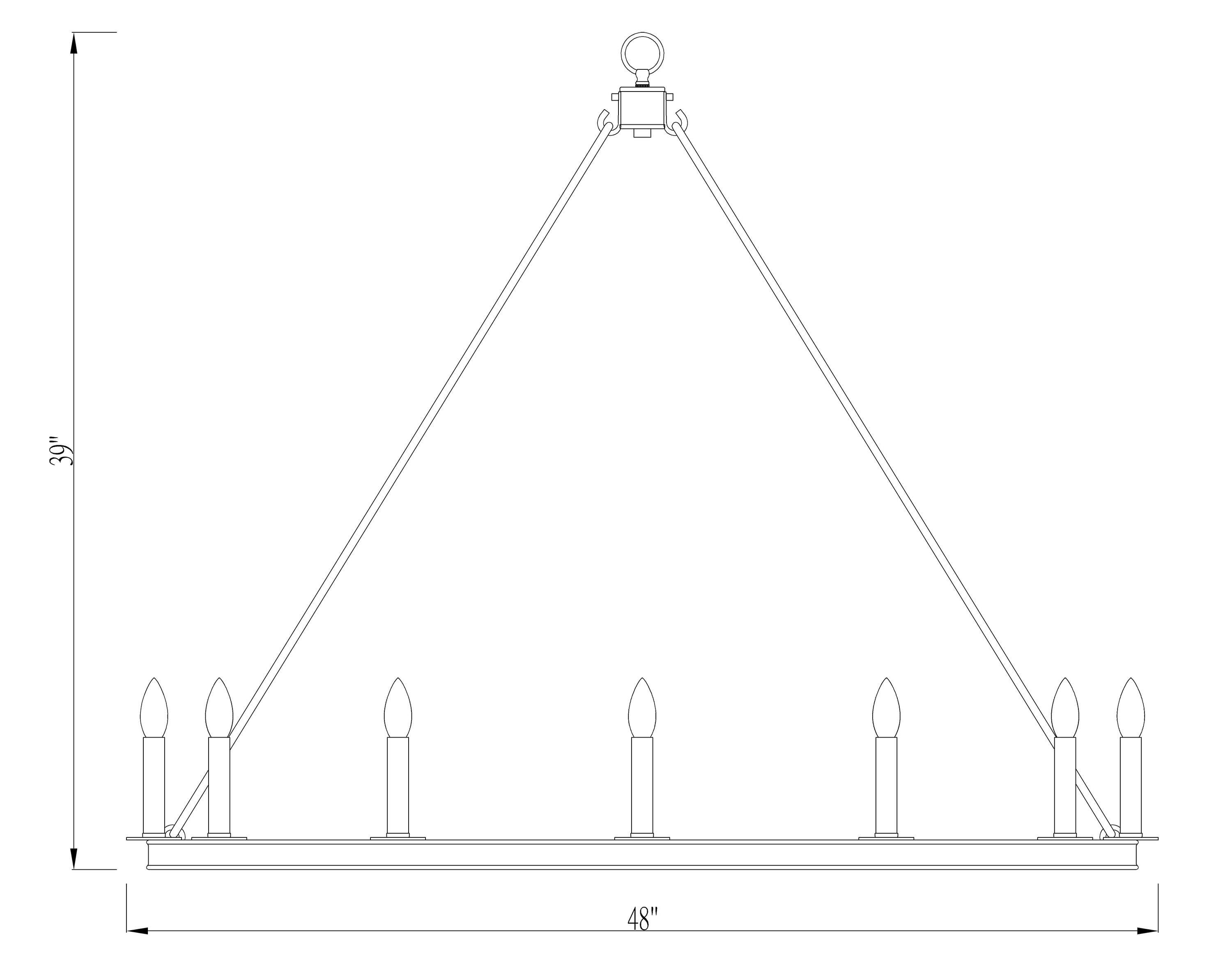 Matte Black 12-Light Candle-Inspired Chandelier