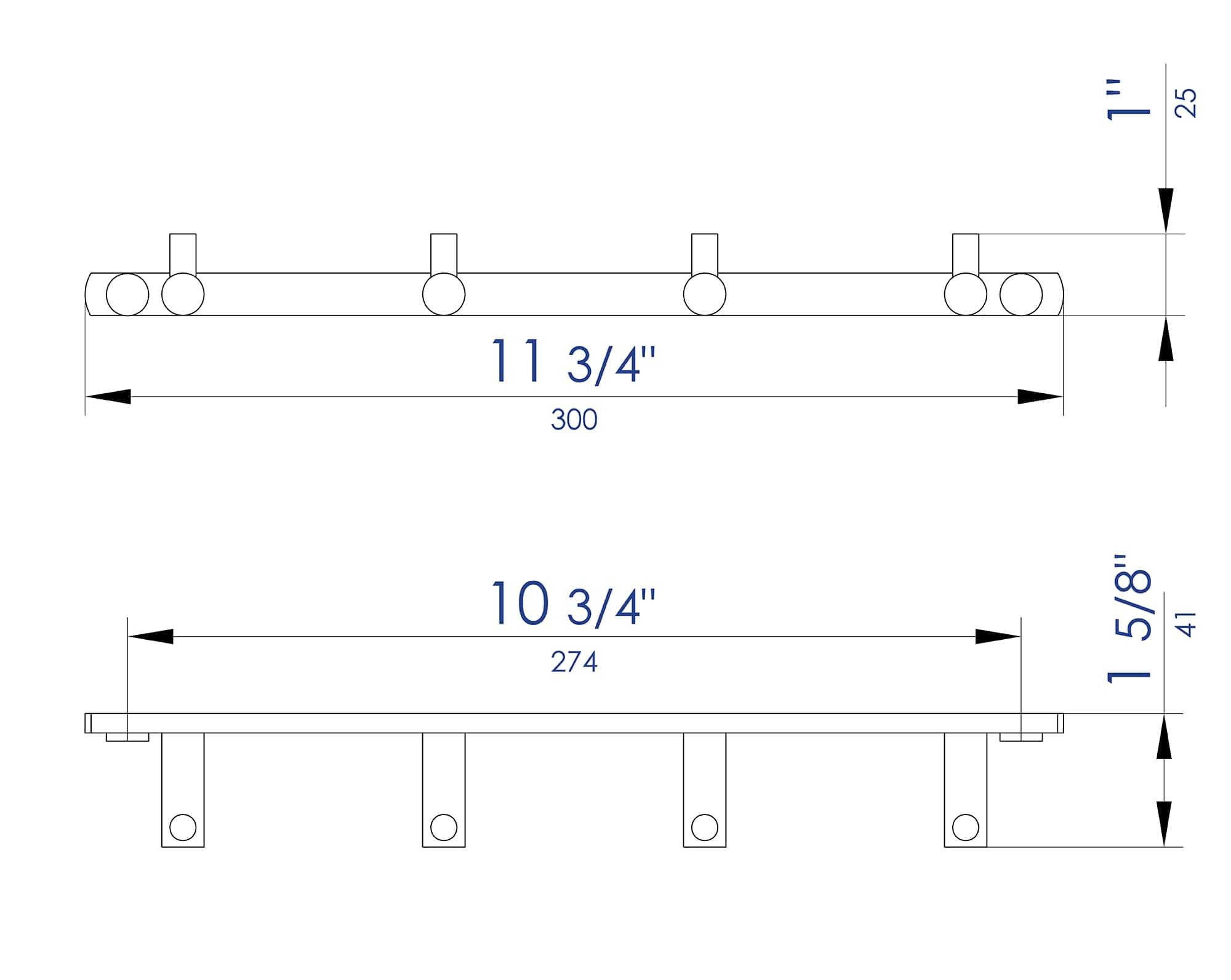 Wall Mounted Hook Rack