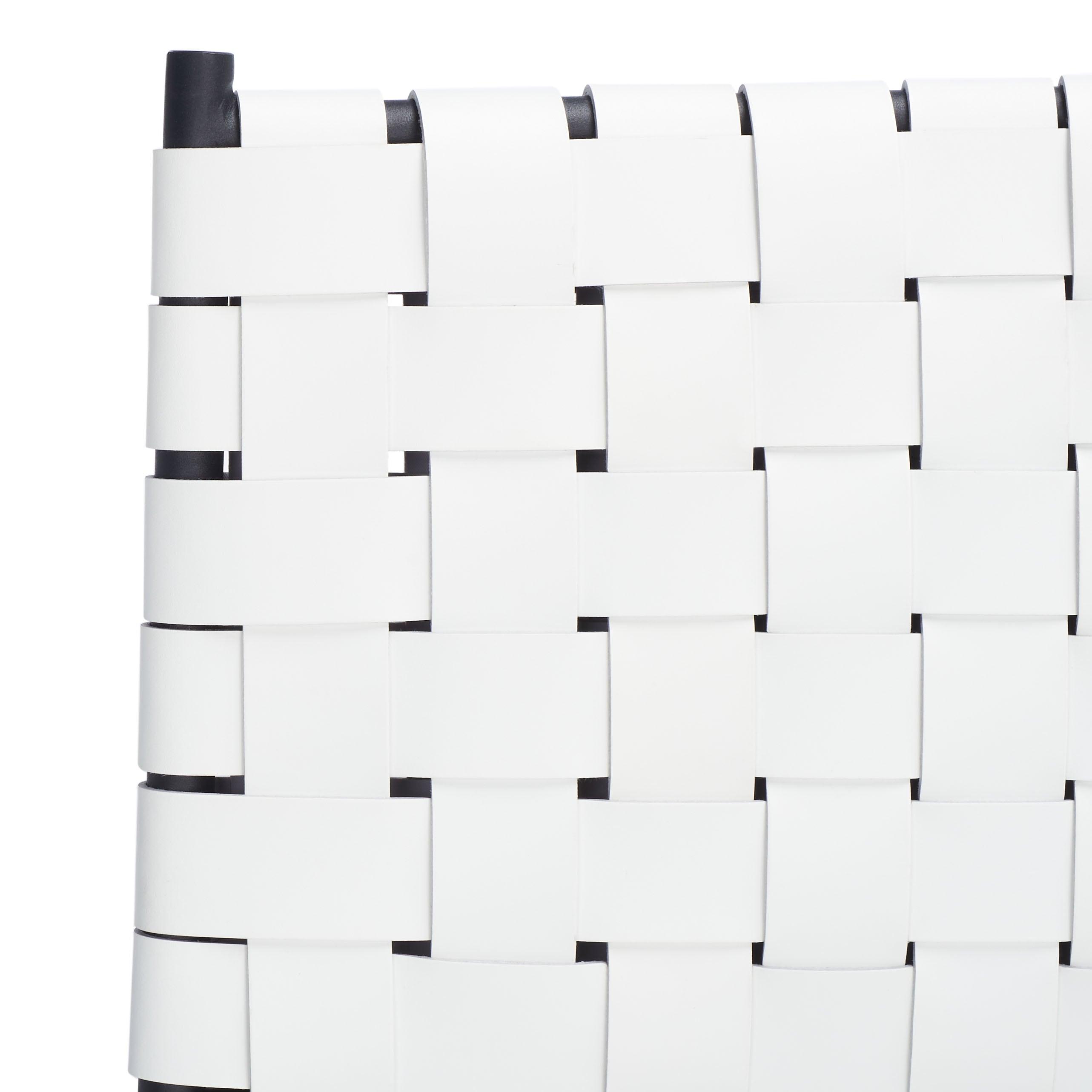 Olenna Woven Counter Stool - BST3011 - White/Black - Safavieh
